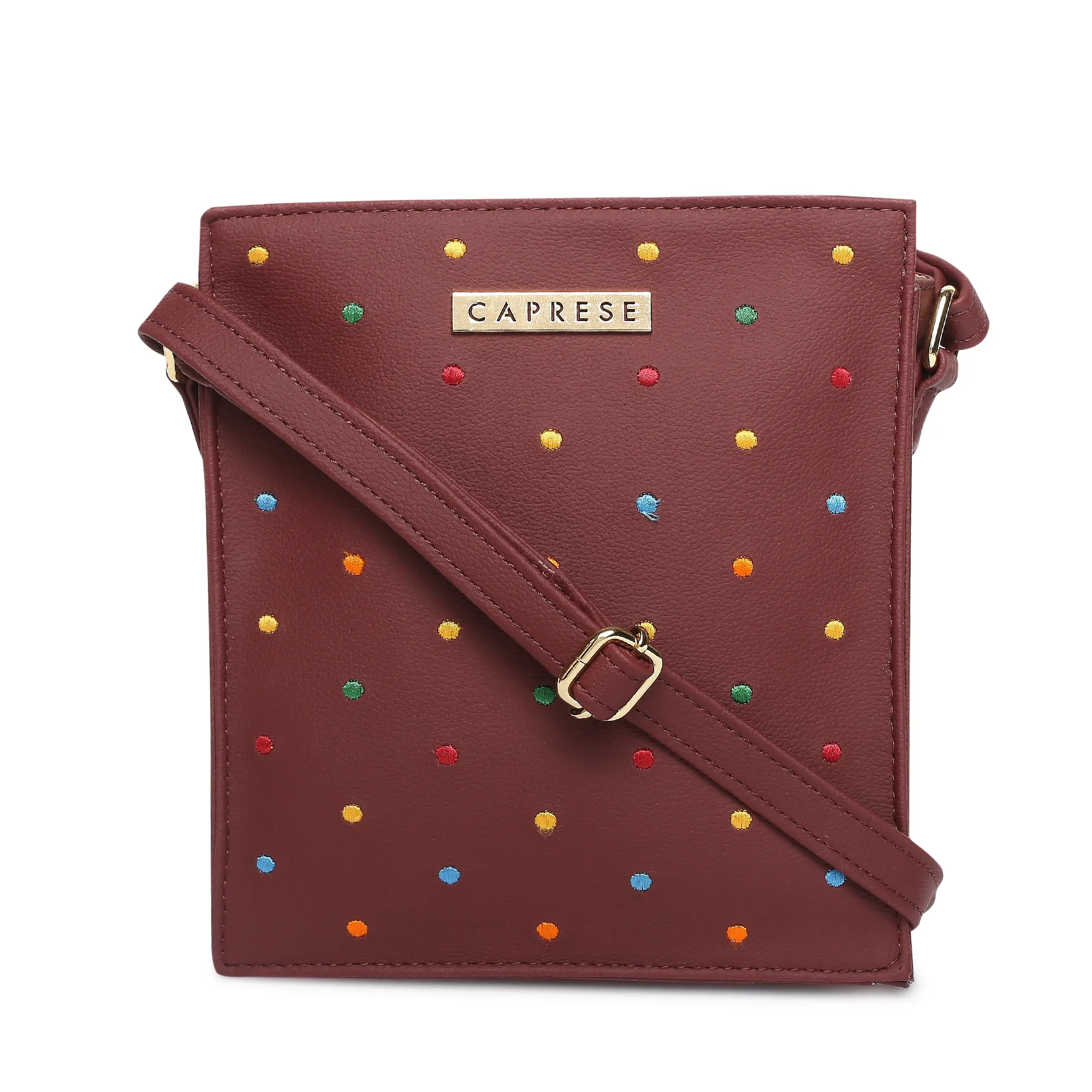 Caprese Popsicle Medium Maroon Crossbody Sling Bag