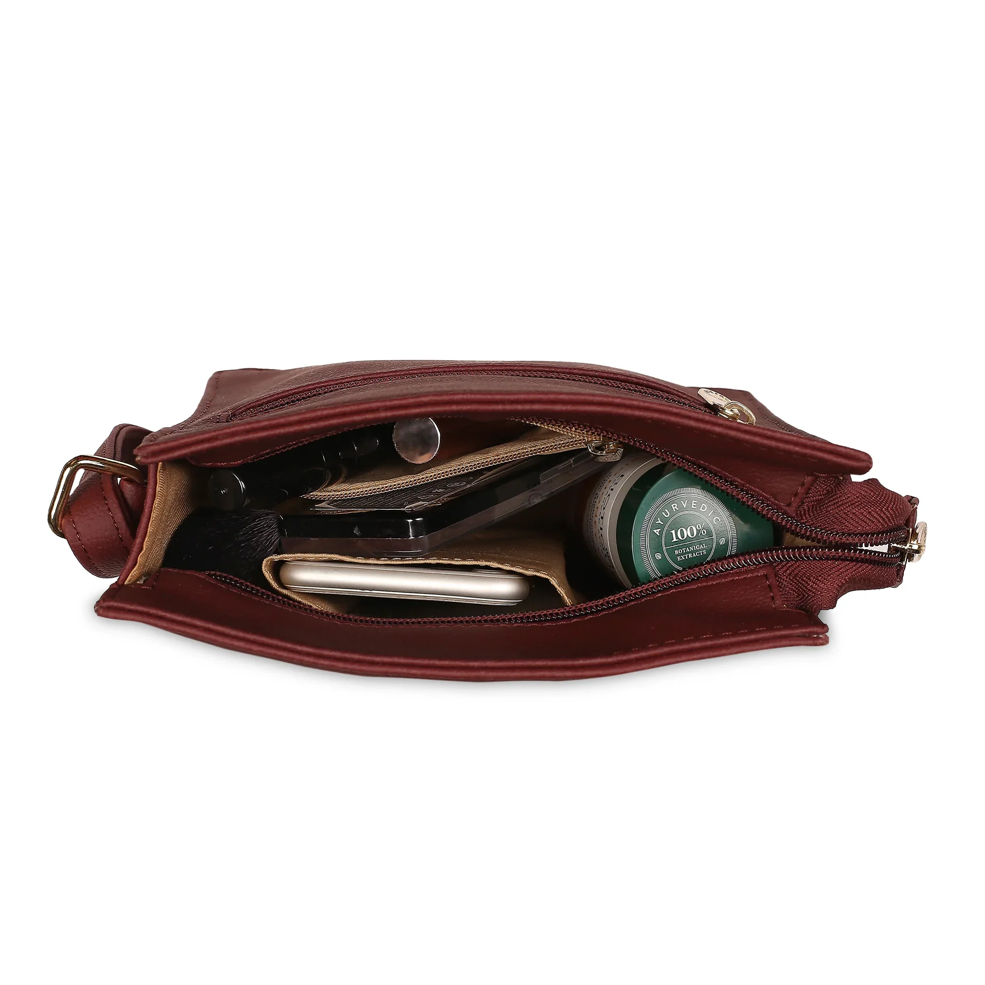 Caprese Popsicle Medium Maroon Crossbody Sling Bag - Image 10