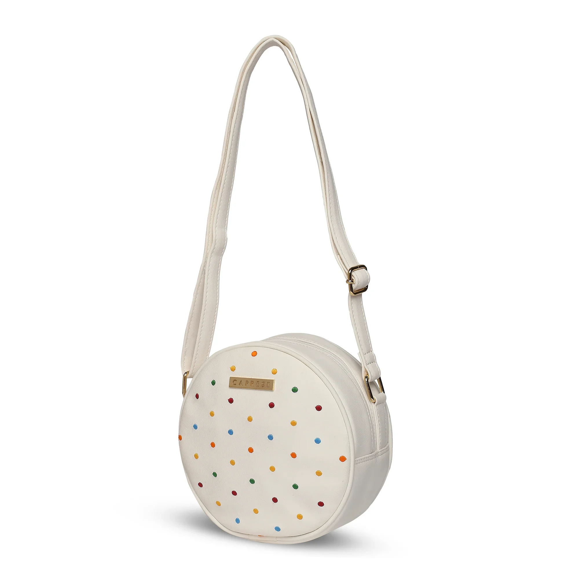 Caprese Popsicle Medium Cream Roundbody Sling Bag - Image 4