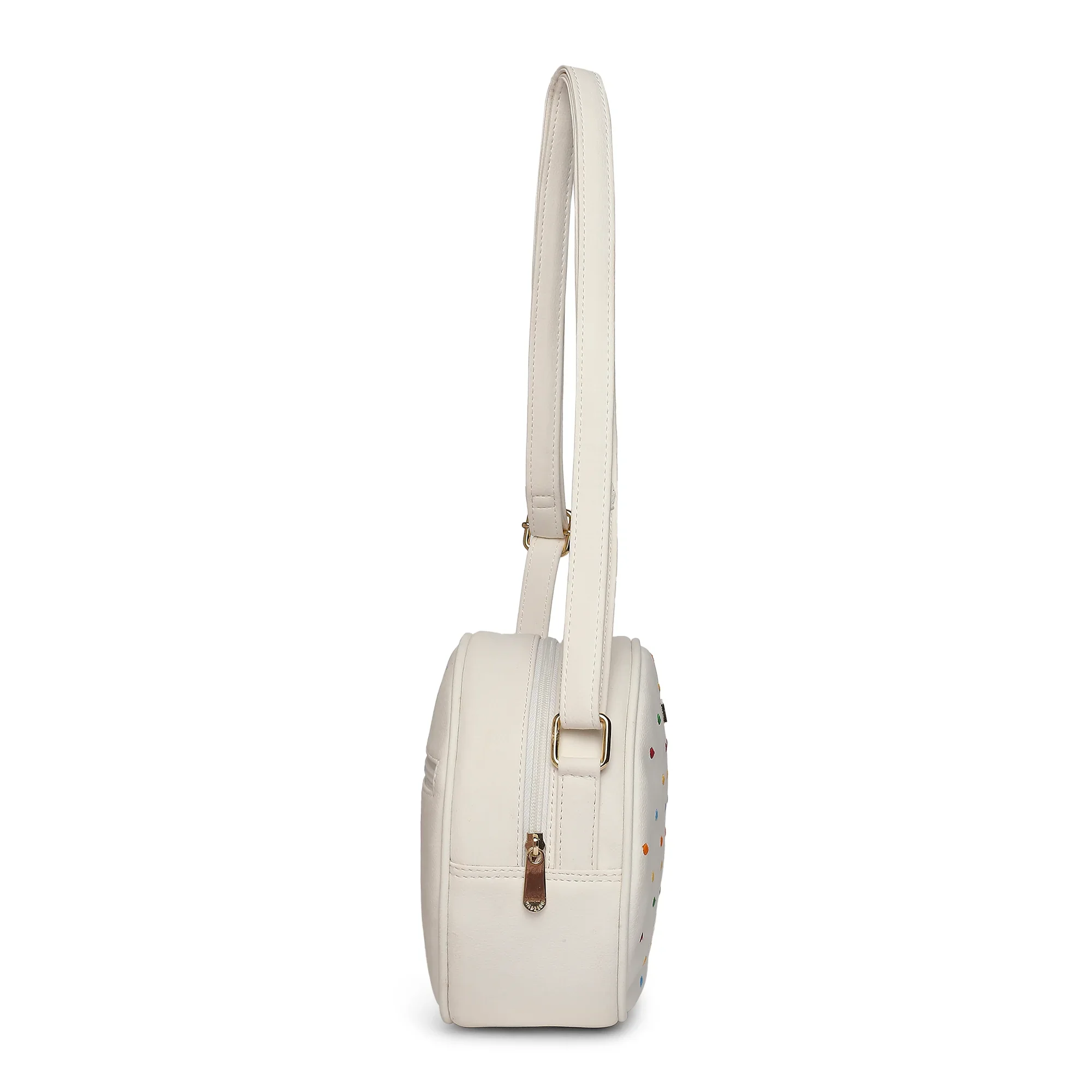 Caprese Popsicle Medium Cream Roundbody Sling Bag - Image 5