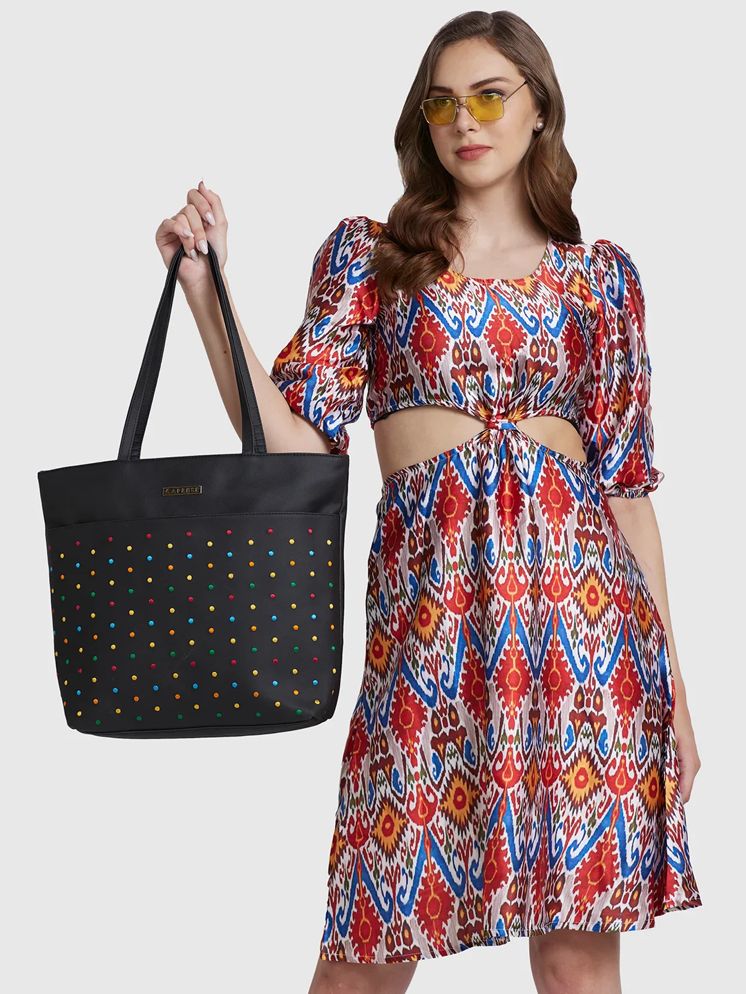 Caprese Popsicle Large Black Tote Bag - Image 11