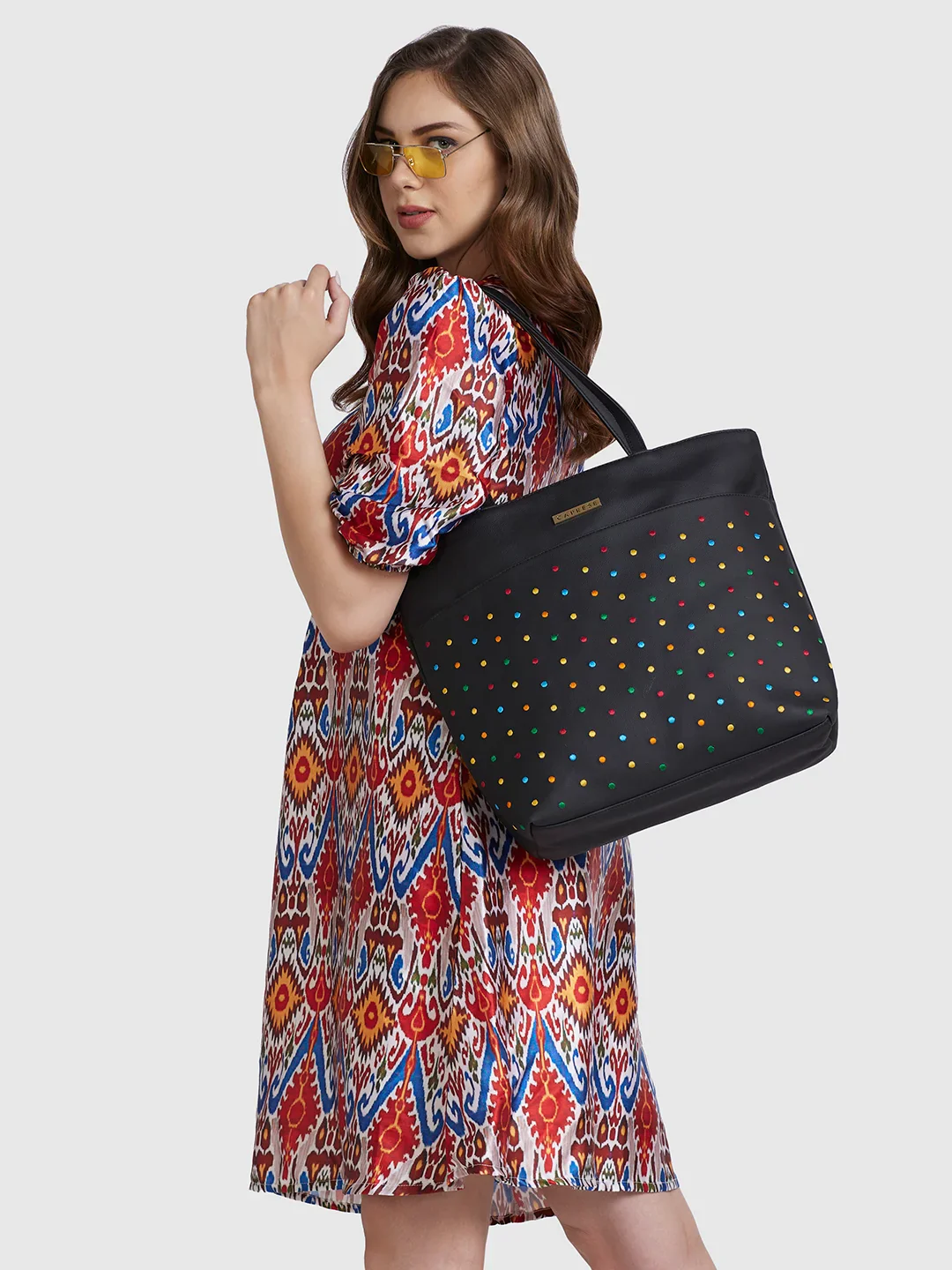 Caprese Popsicle Large Black Tote Bag - Image 12
