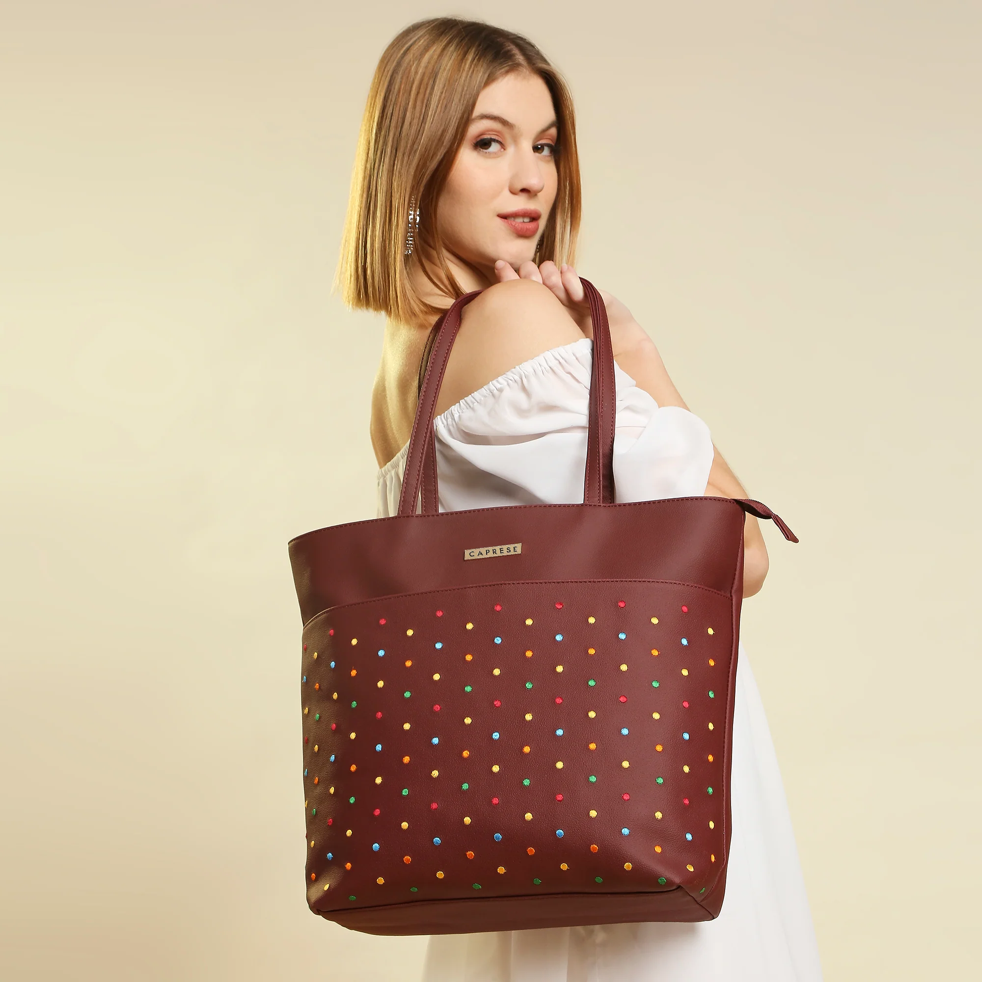 Caprese Popsicle Large Maroon Tote Bag - Image 2