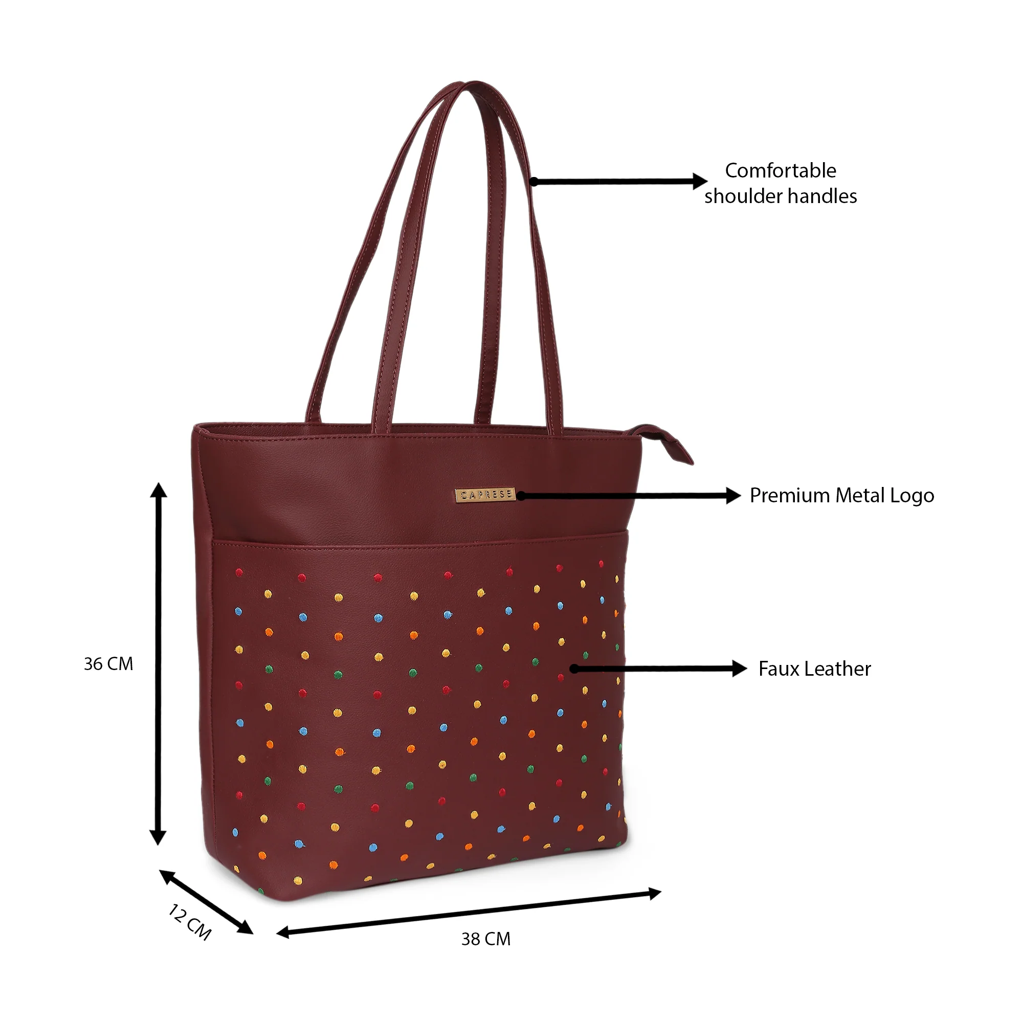 Caprese Popsicle Large Maroon Tote Bag - Image 8
