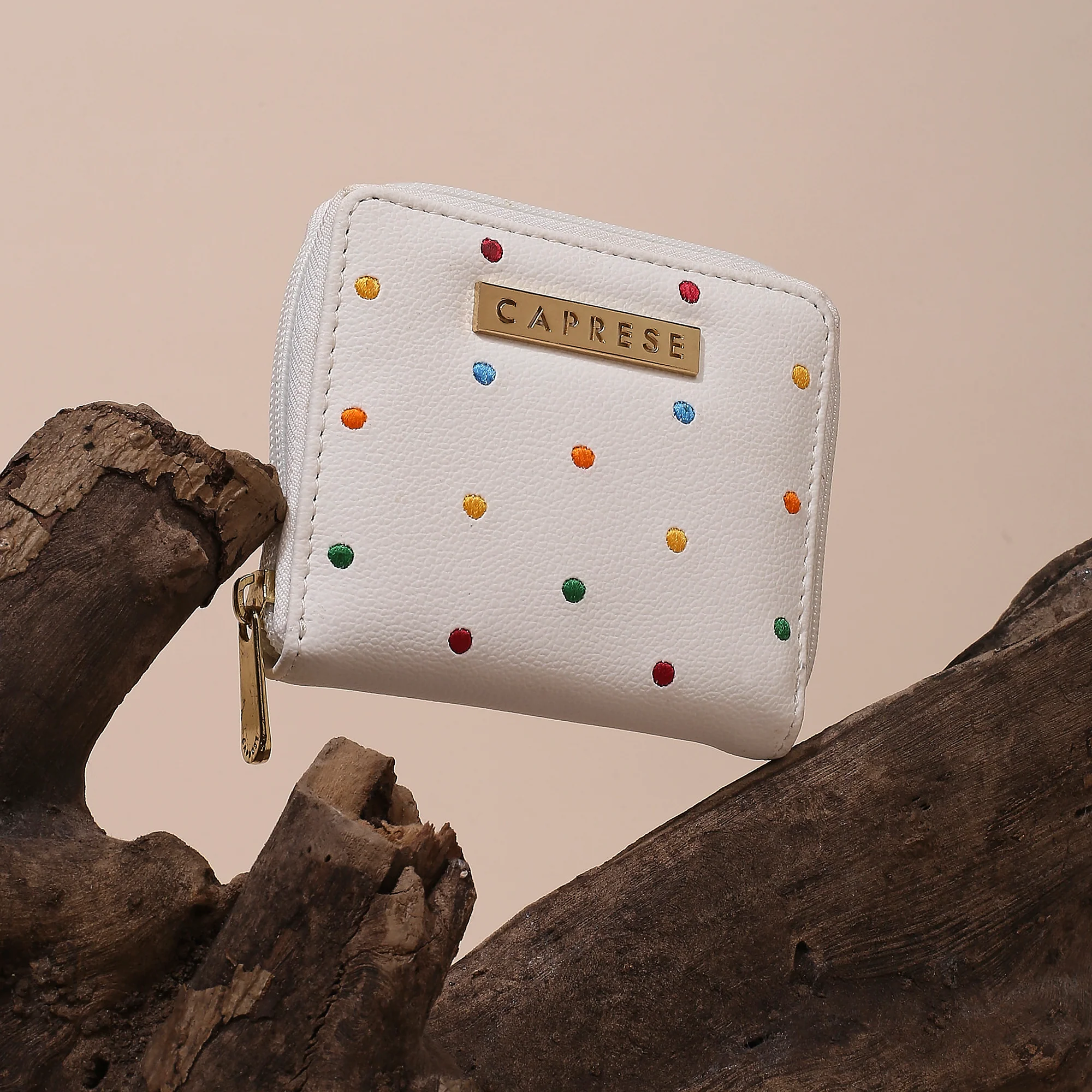 Caprese Popsicle Small Cream Zip Around Wallet - Image 2