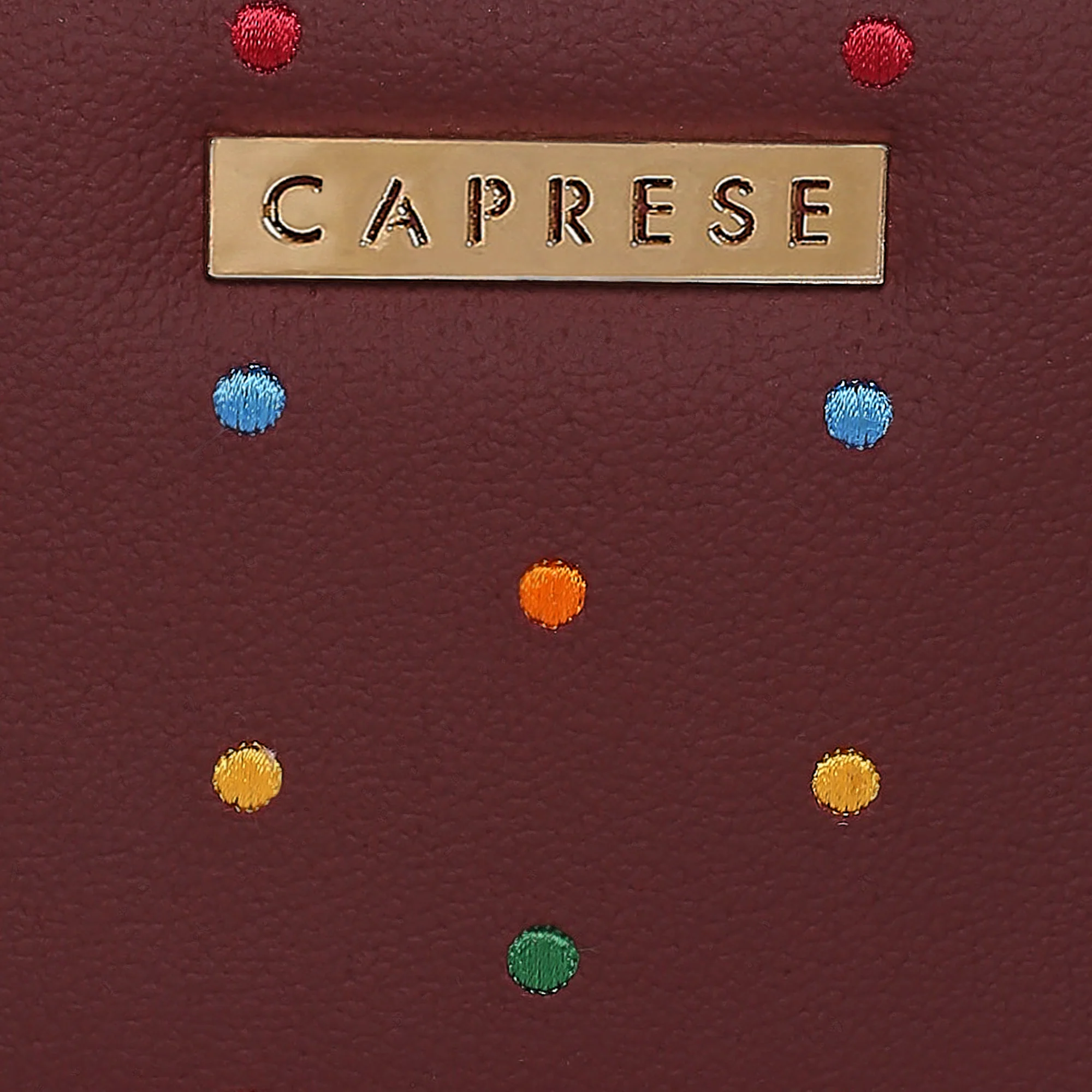 Caprese Popsicle Small Maroon Zip Around Wallet - Image 11