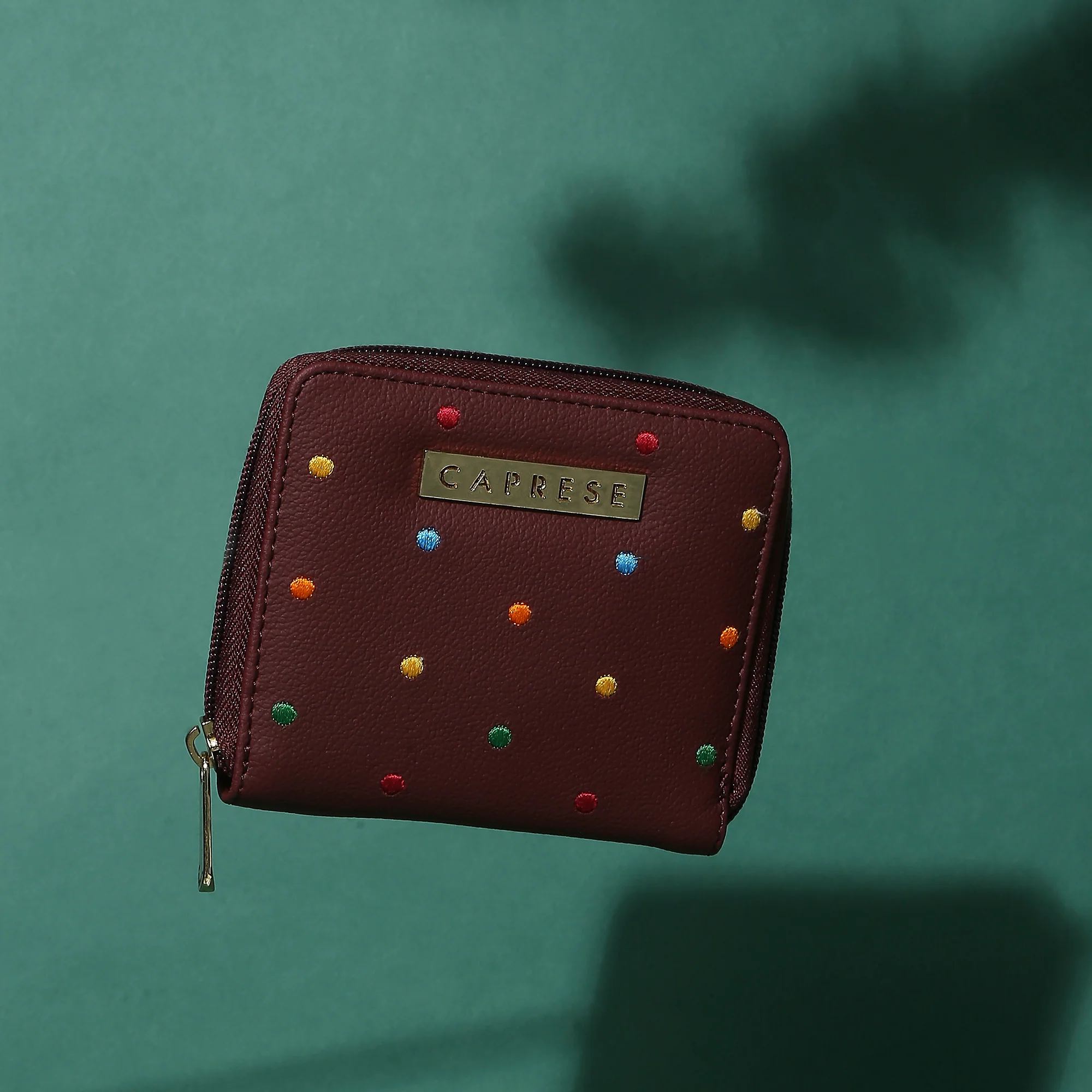 Caprese Popsicle Small Maroon Zip Around Wallet - Image 2