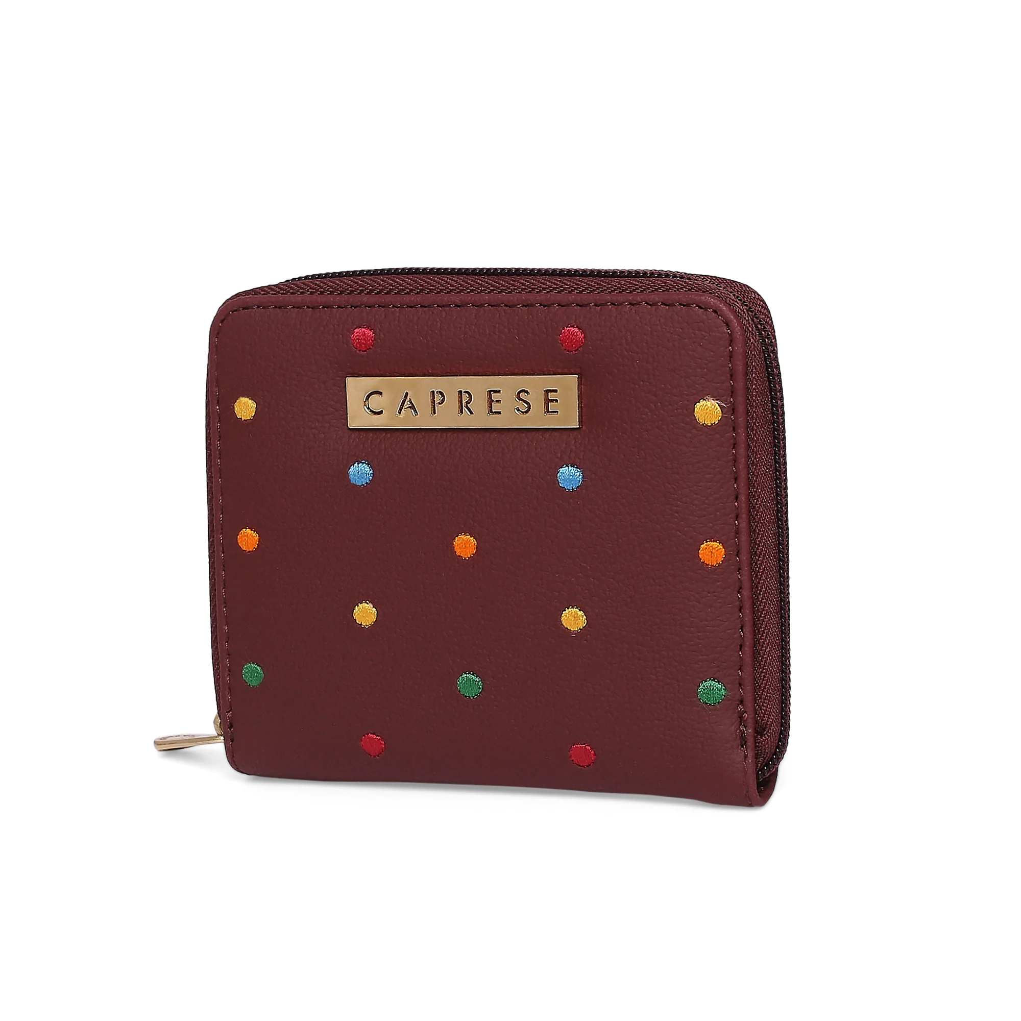 Caprese Popsicle Small Maroon Zip Around Wallet - Image 5