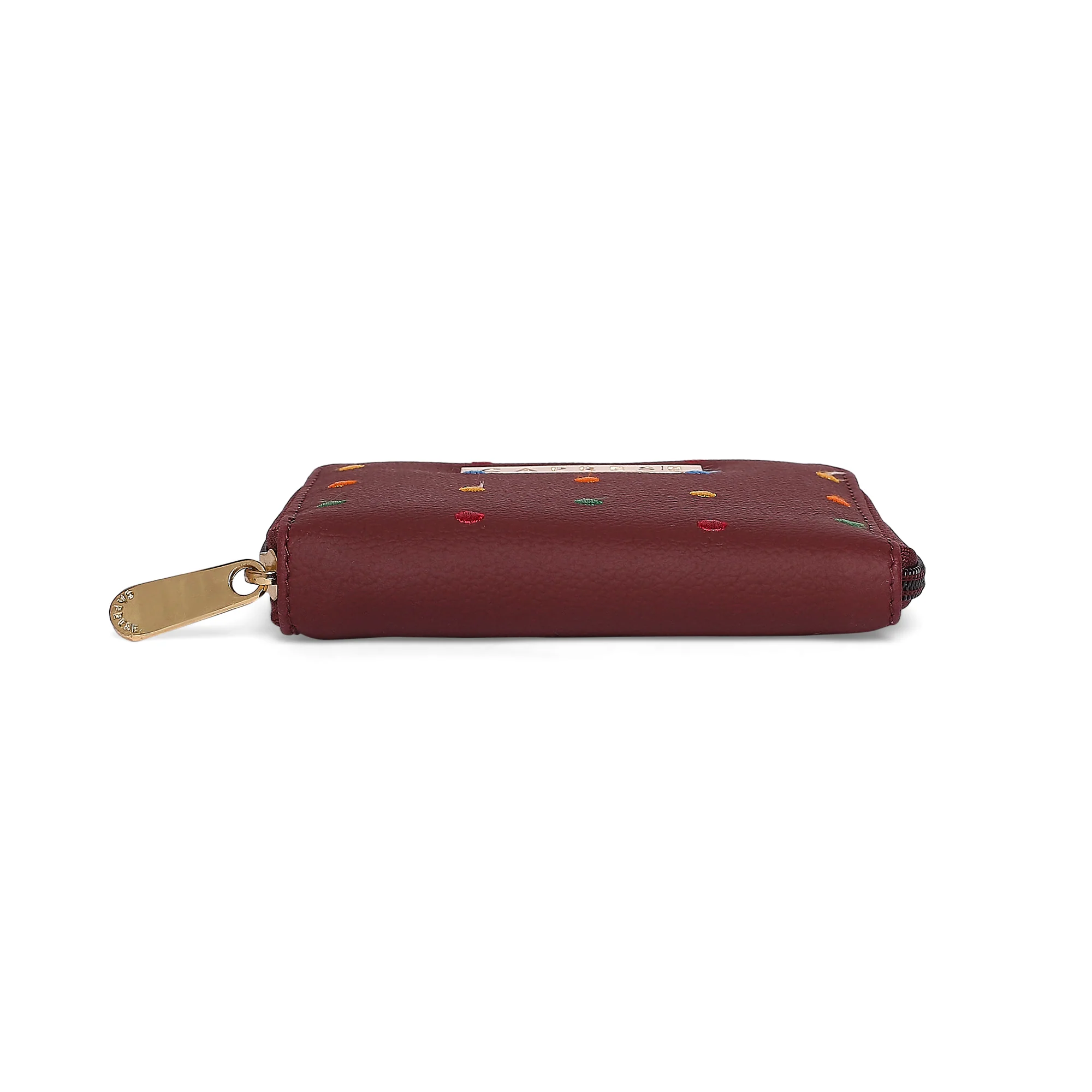 Caprese Popsicle Small Maroon Zip Around Wallet - Image 7