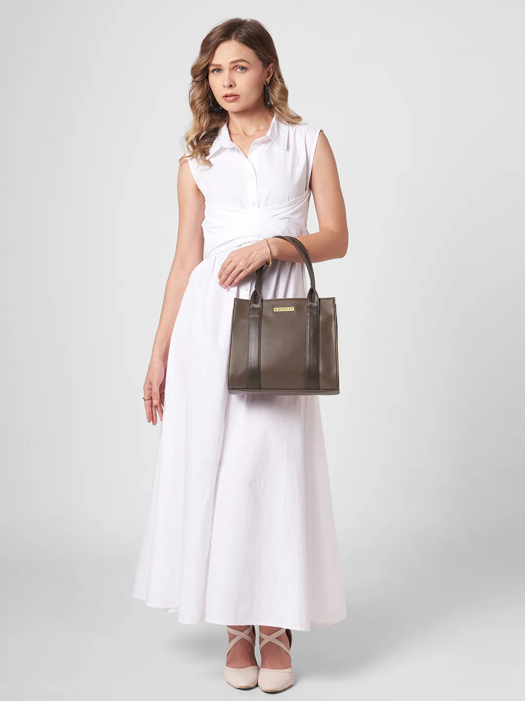 Caprese  Primea Medium Chocolate Brown Tote Bag - Image 10