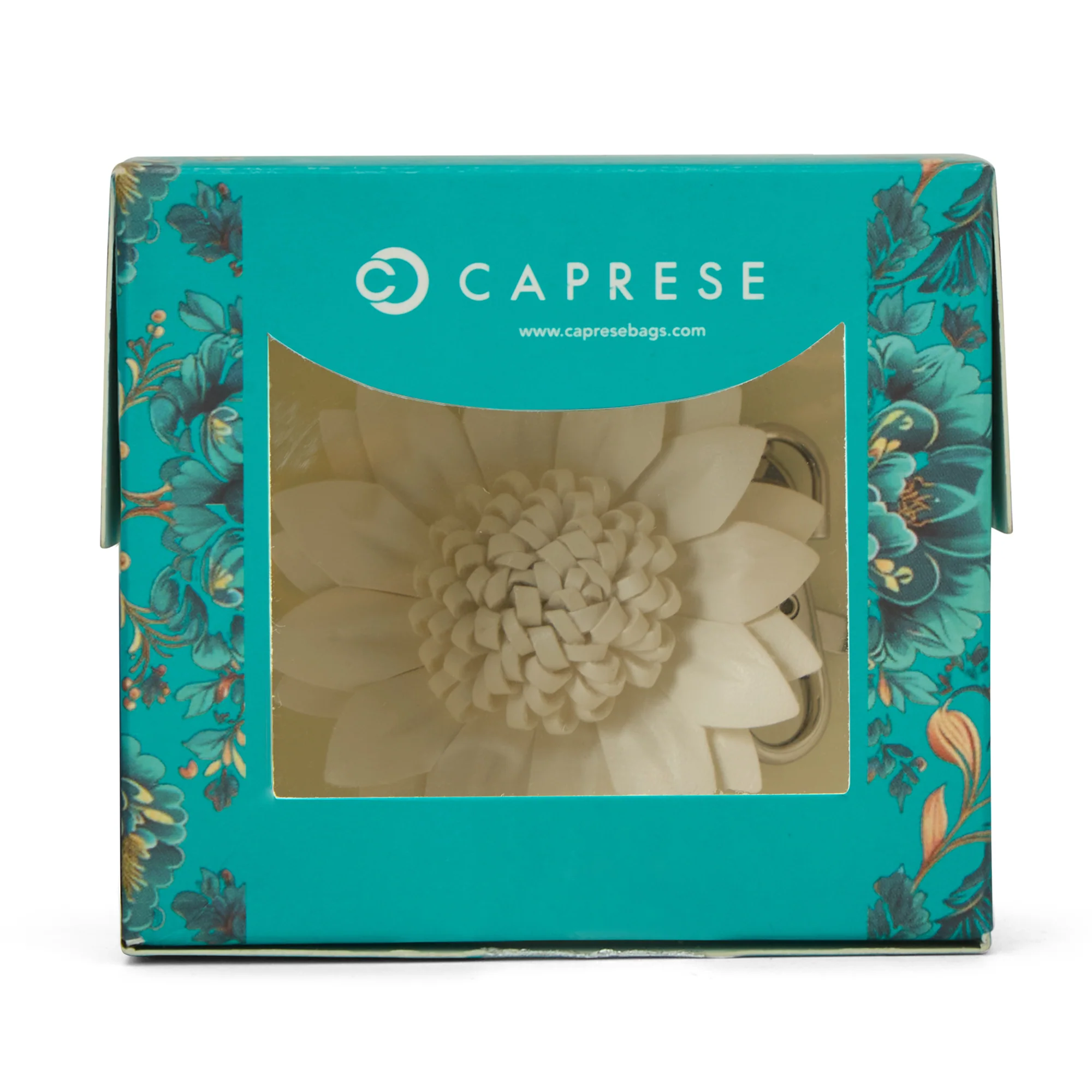 Caprese Dahlia Purse Hook Small White Charm - Image 5