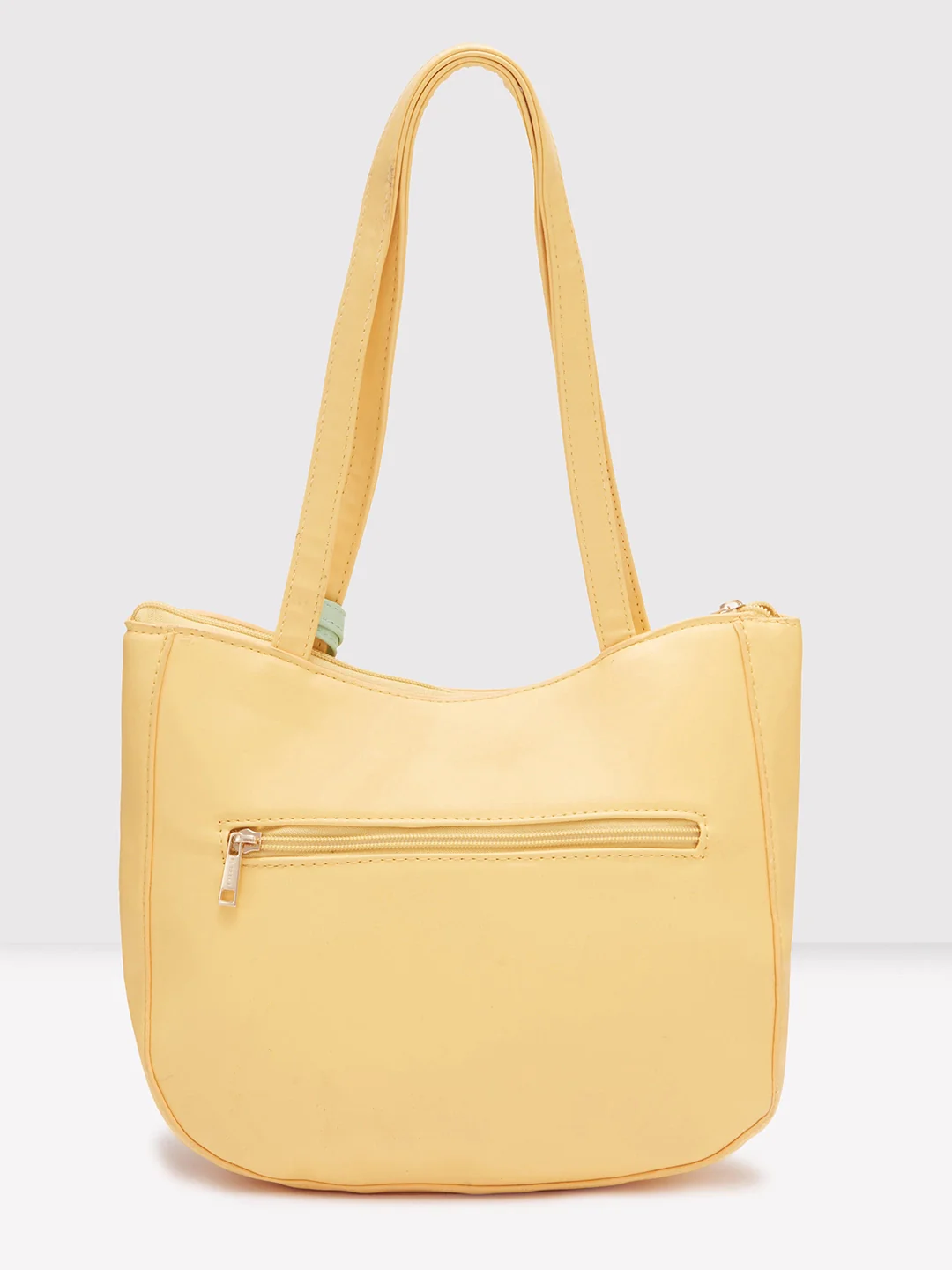 Caprese Pyxis Medium Yellow Satchel Bag - Image 4