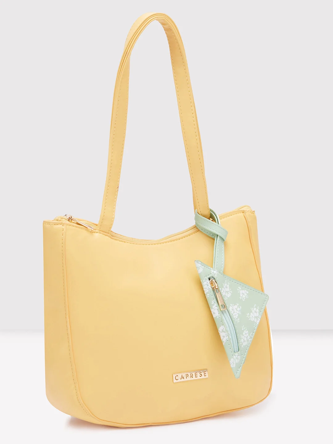 Caprese Pyxis Medium Yellow Satchel Bag - Image 5