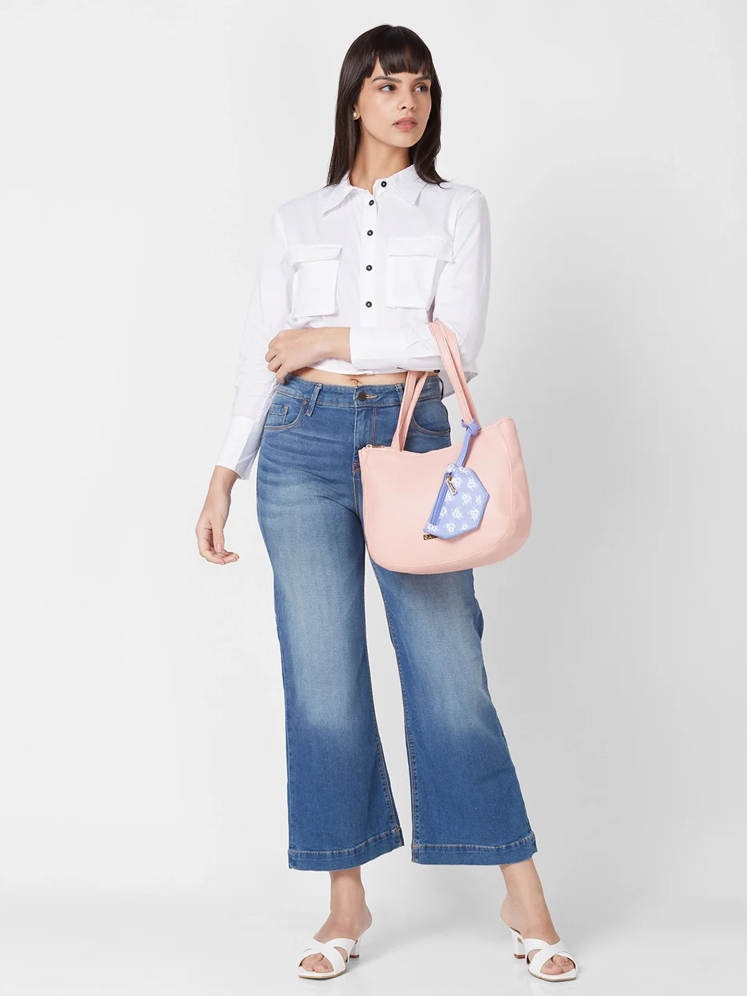 Caprese Pyxis Small Mellow Rose Satchel Bag - Image 11