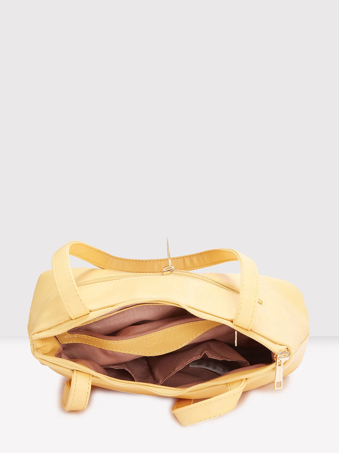 Caprese Pyxis Small Yellow Satchel Bag - Image 8