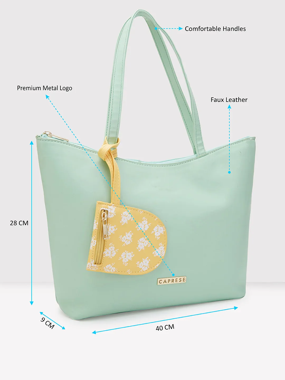 Caprese Pyxis Large Mint Tote Bag - Image 6