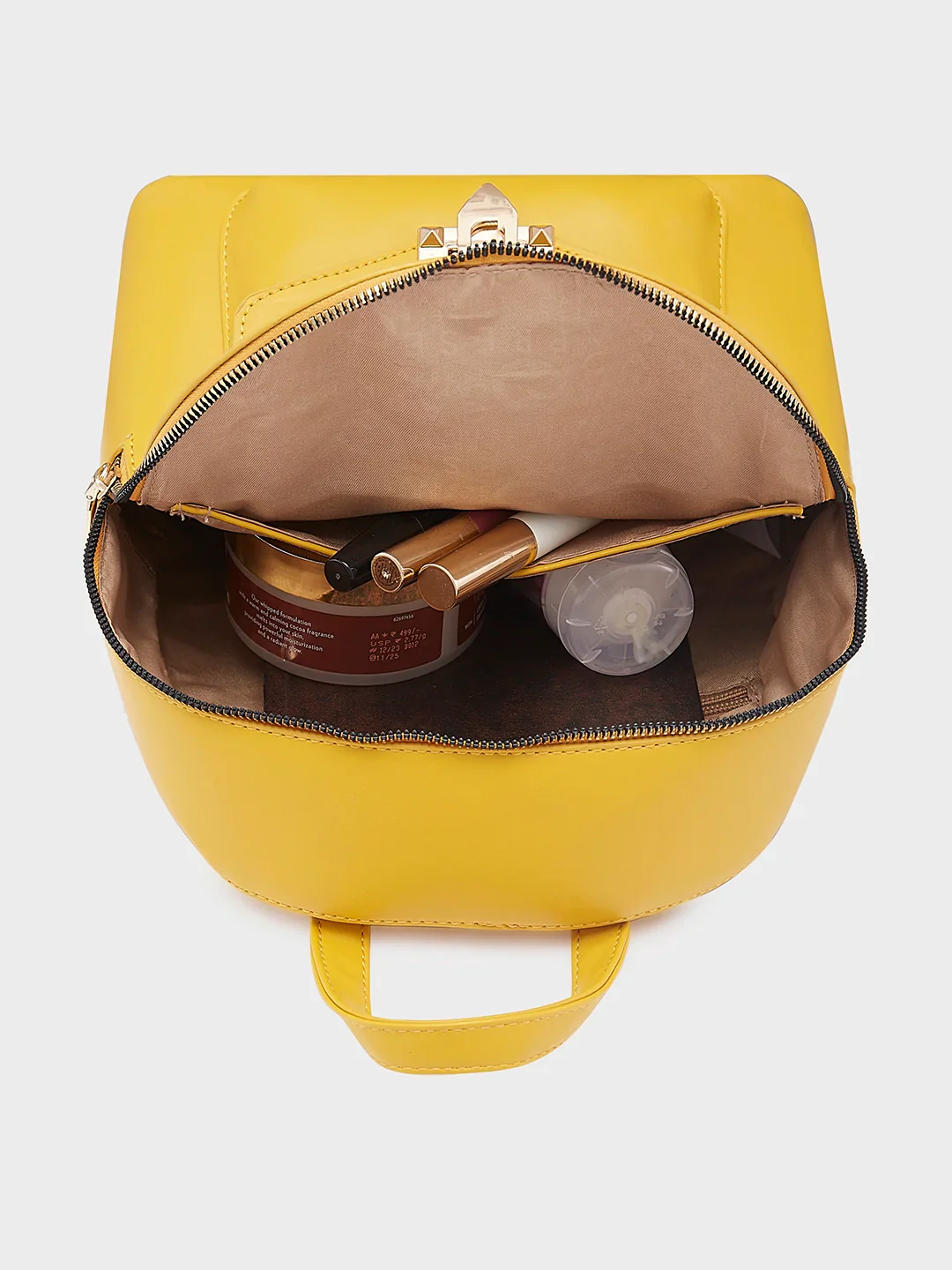 Caprese Rabina Medium Yellow Backpack - Image 8