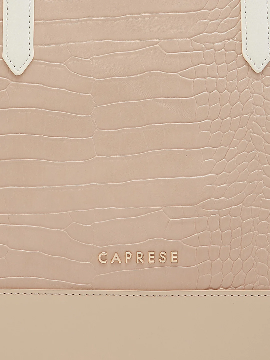 Caprese Rae Medium Croco Beige Tote Bag - Image 10