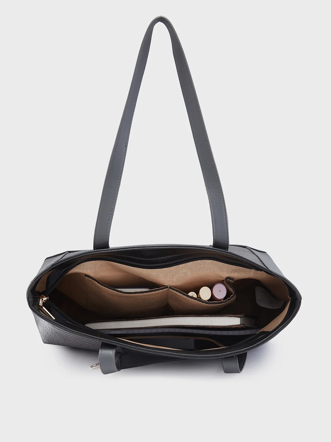 Caprese Rae Medium Croco Black Tote Bag - Image 8