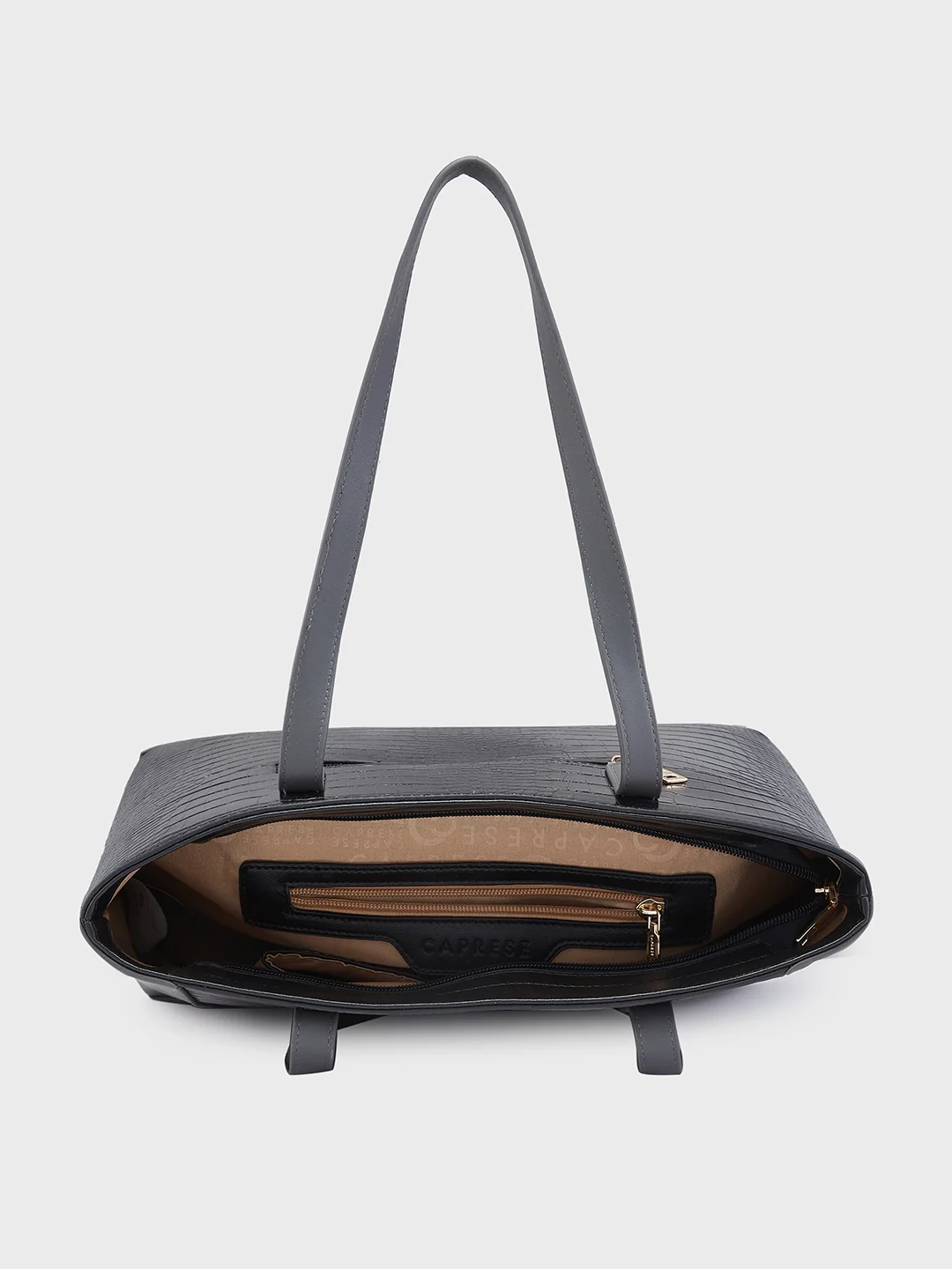 Caprese Rae Medium Croco Black Tote Bag - Image 9