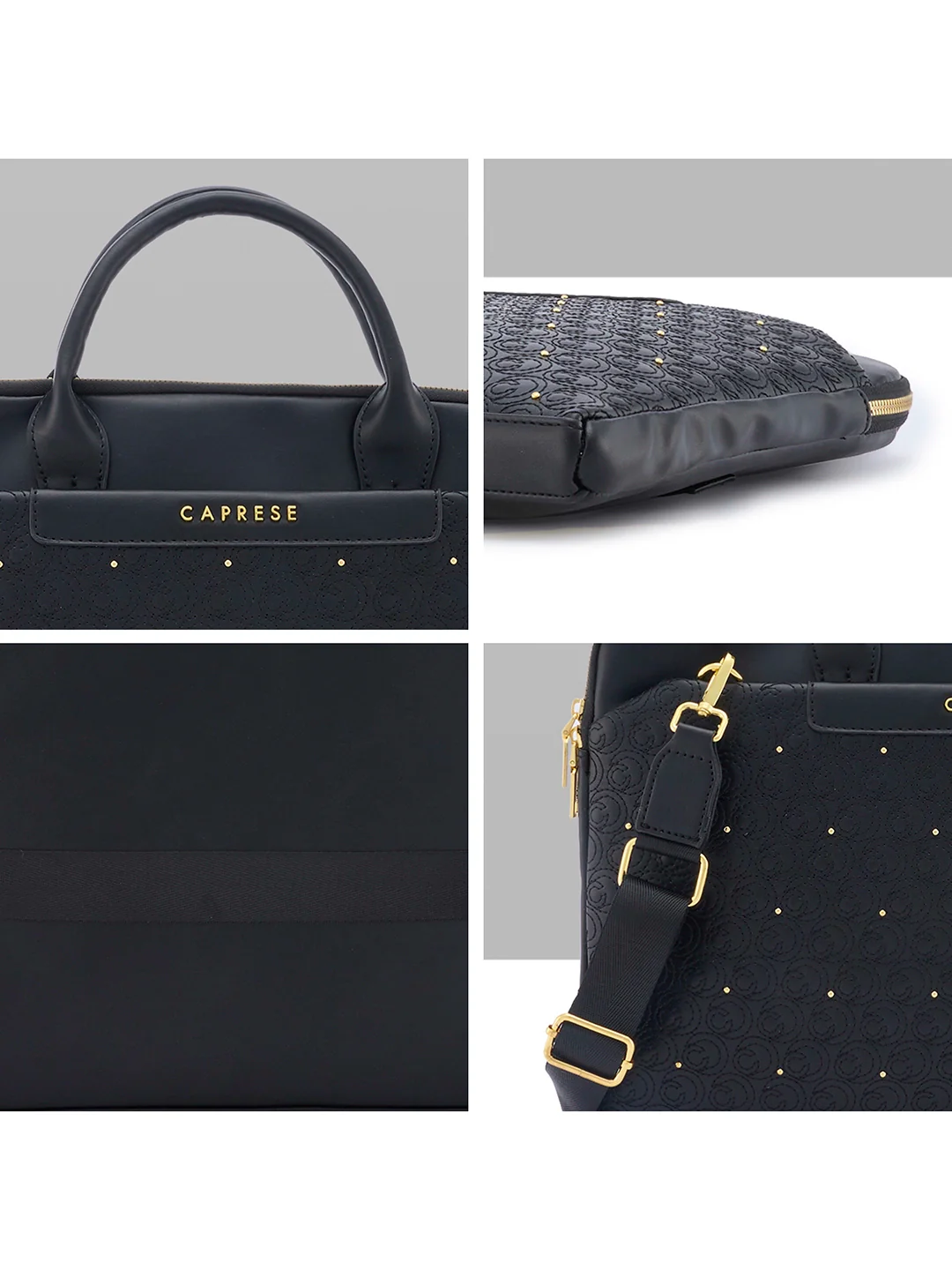 Caprese Rain Large Black Laptop Bag Bag - Image 10