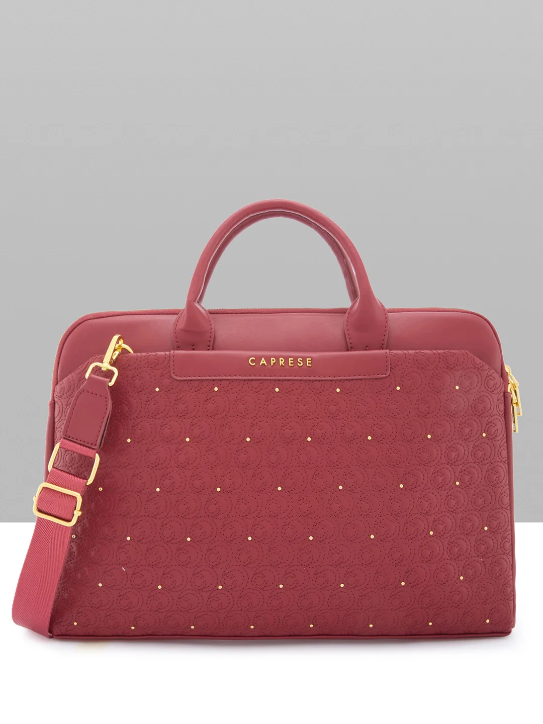 Caprese Rain Large Cherry Lacquer Laptop Bag Bag - Image 4