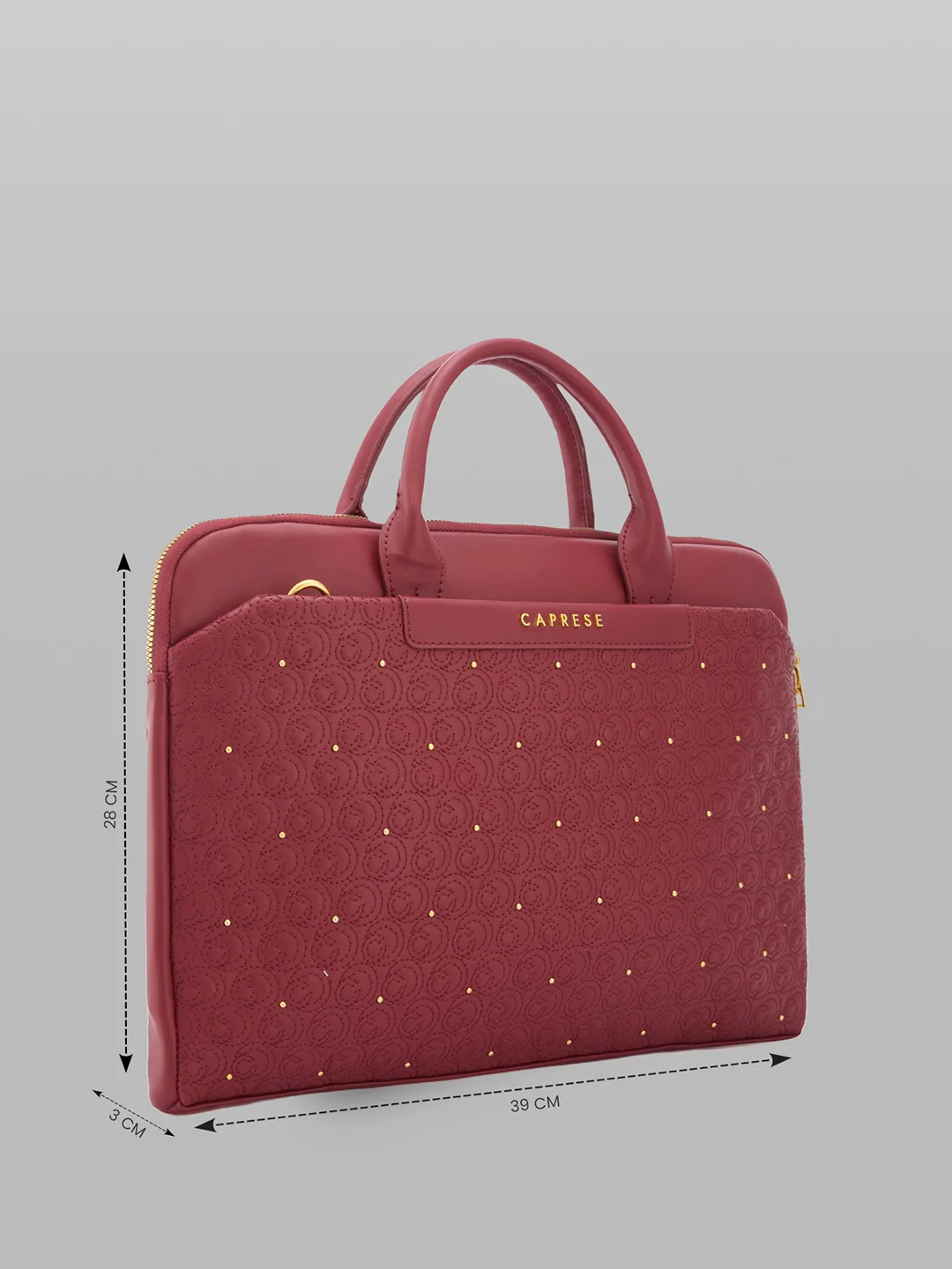 Caprese Rain Large Cherry Lacquer Laptop Bag Bag - Image 6