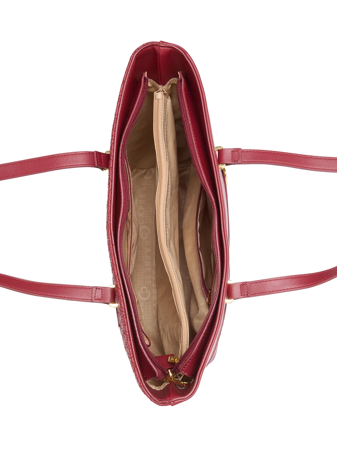 Caprese Rain Large Cherry Lacquer Tote Bag - Image 14