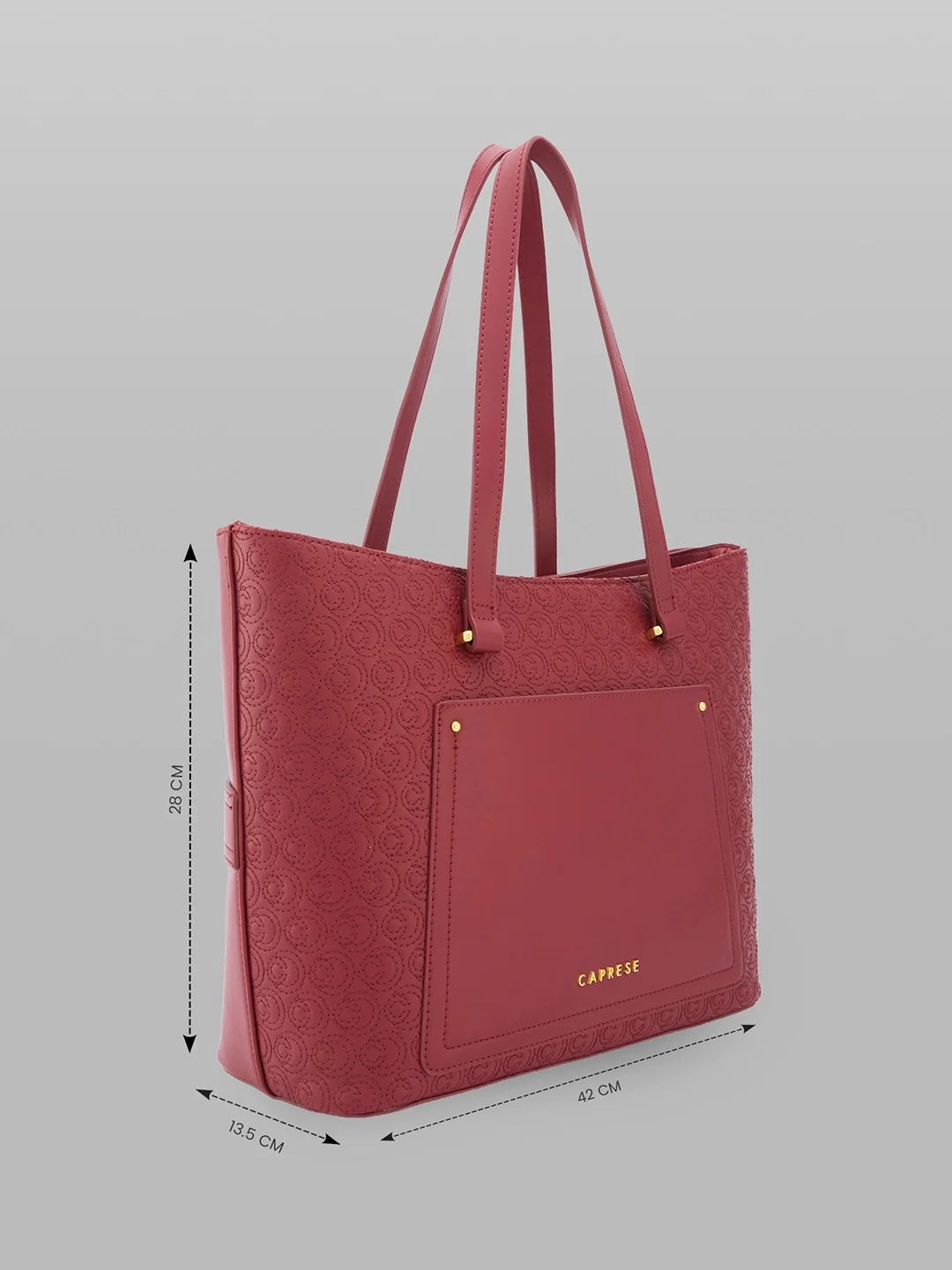 Caprese Rain Large Cherry Lacquer Tote Bag - Image 4