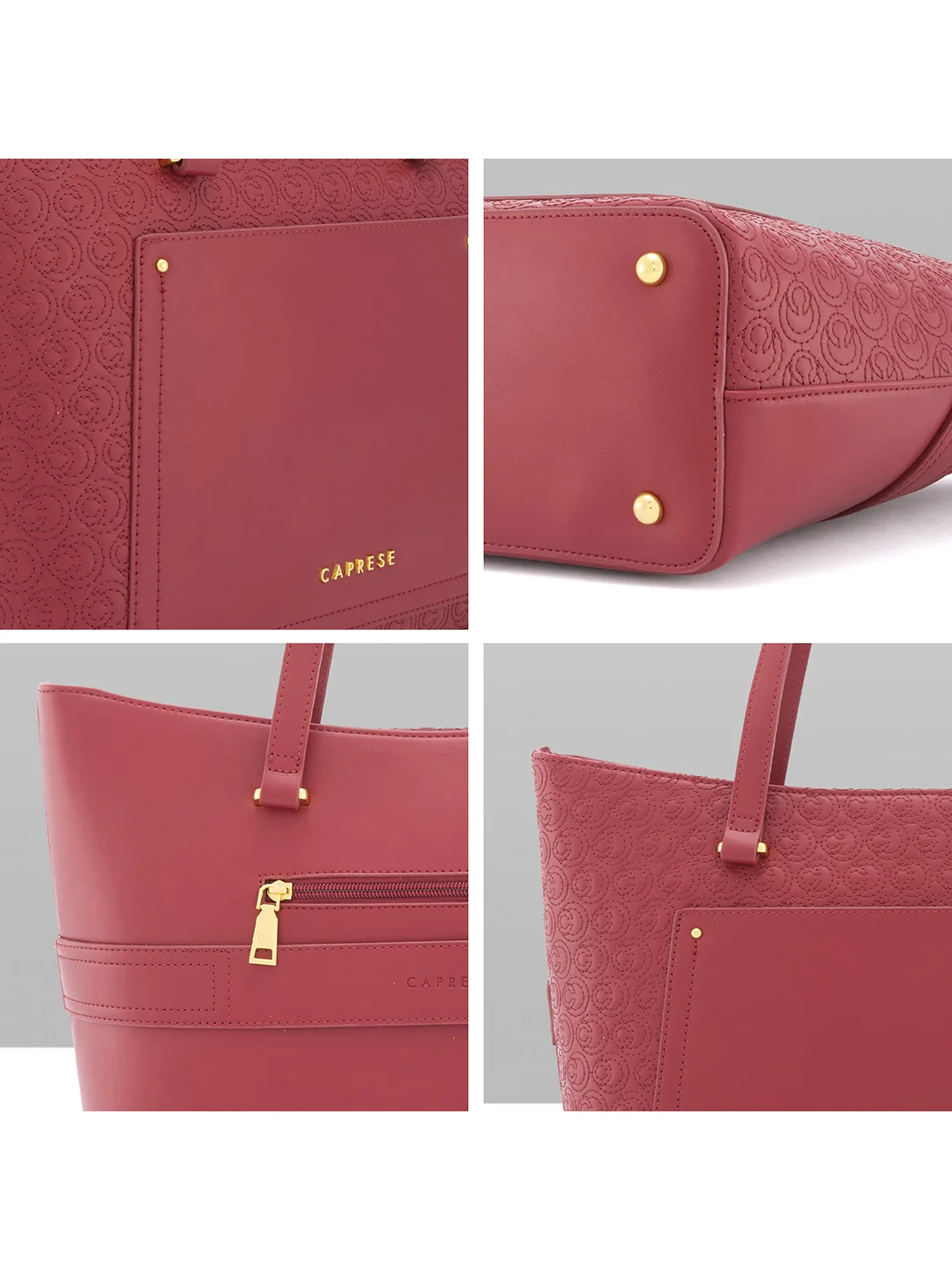 Caprese Rain Large Cherry Lacquer Tote Bag - Image 9