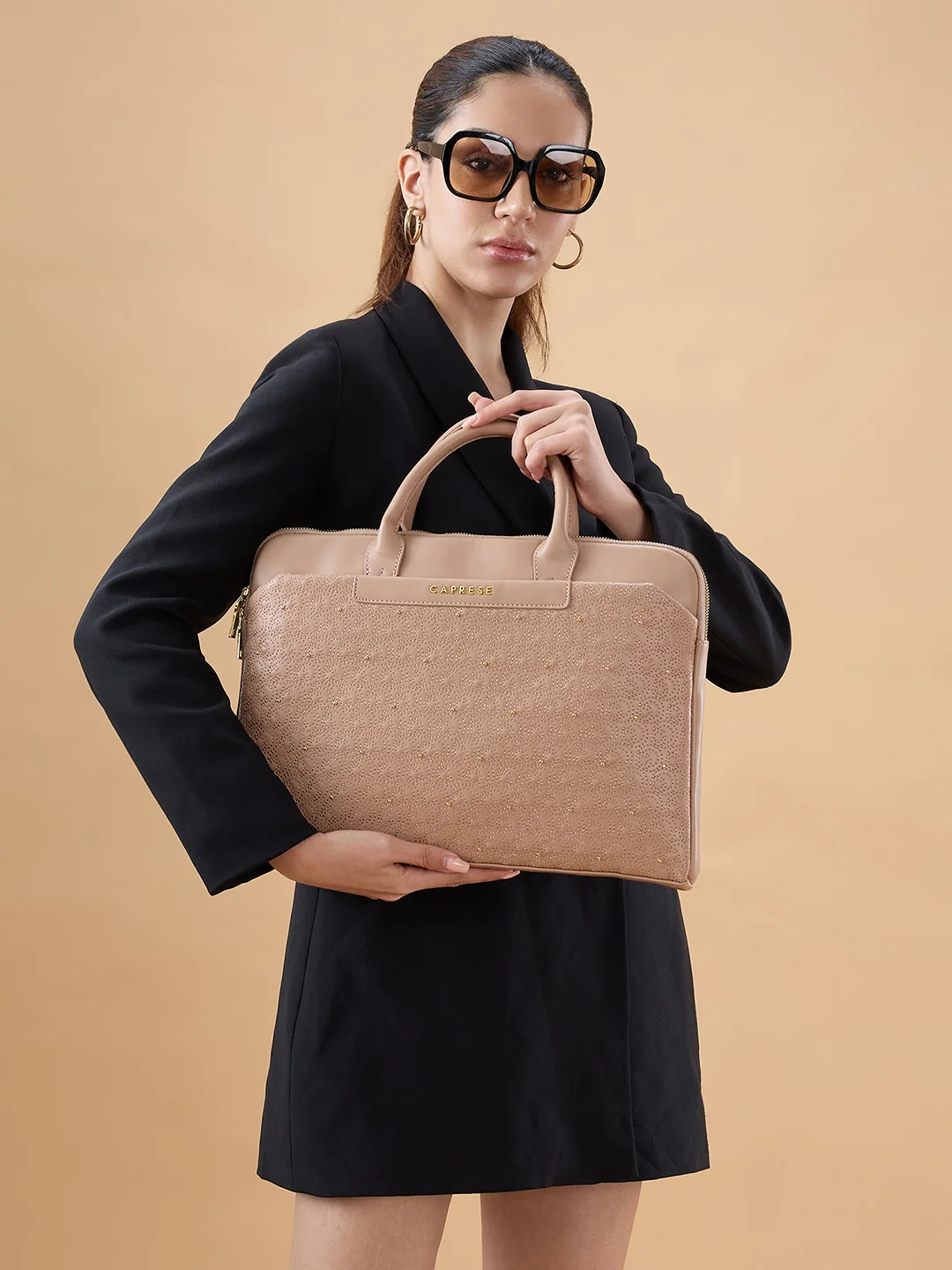 Caprese Rain Large Mocha Mousse Laptop Bag Bag - Image 8