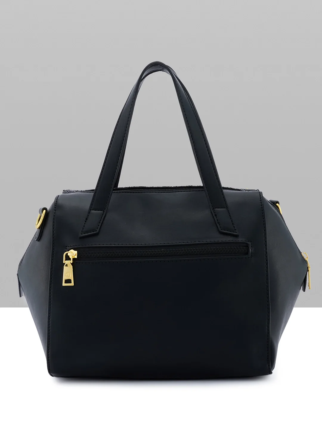 Caprese Rain Medium Black Satchel Bag - Image 11