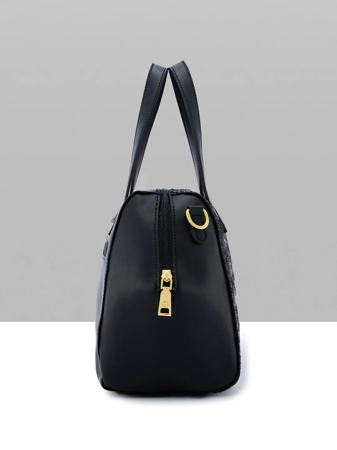 Caprese Rain Medium Black Satchel Bag - Image 13