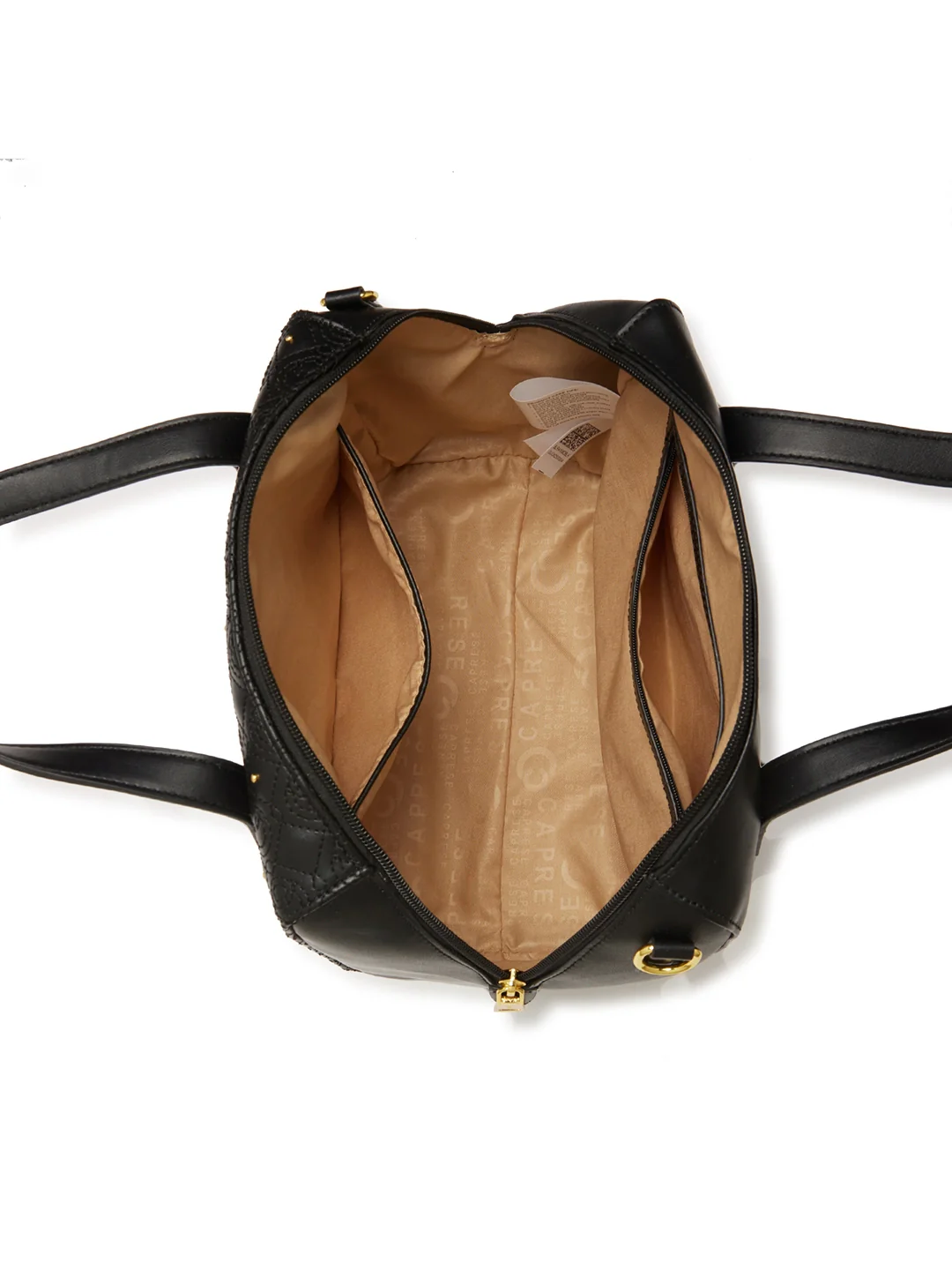 Caprese Rain Medium Black Satchel Bag - Image 15