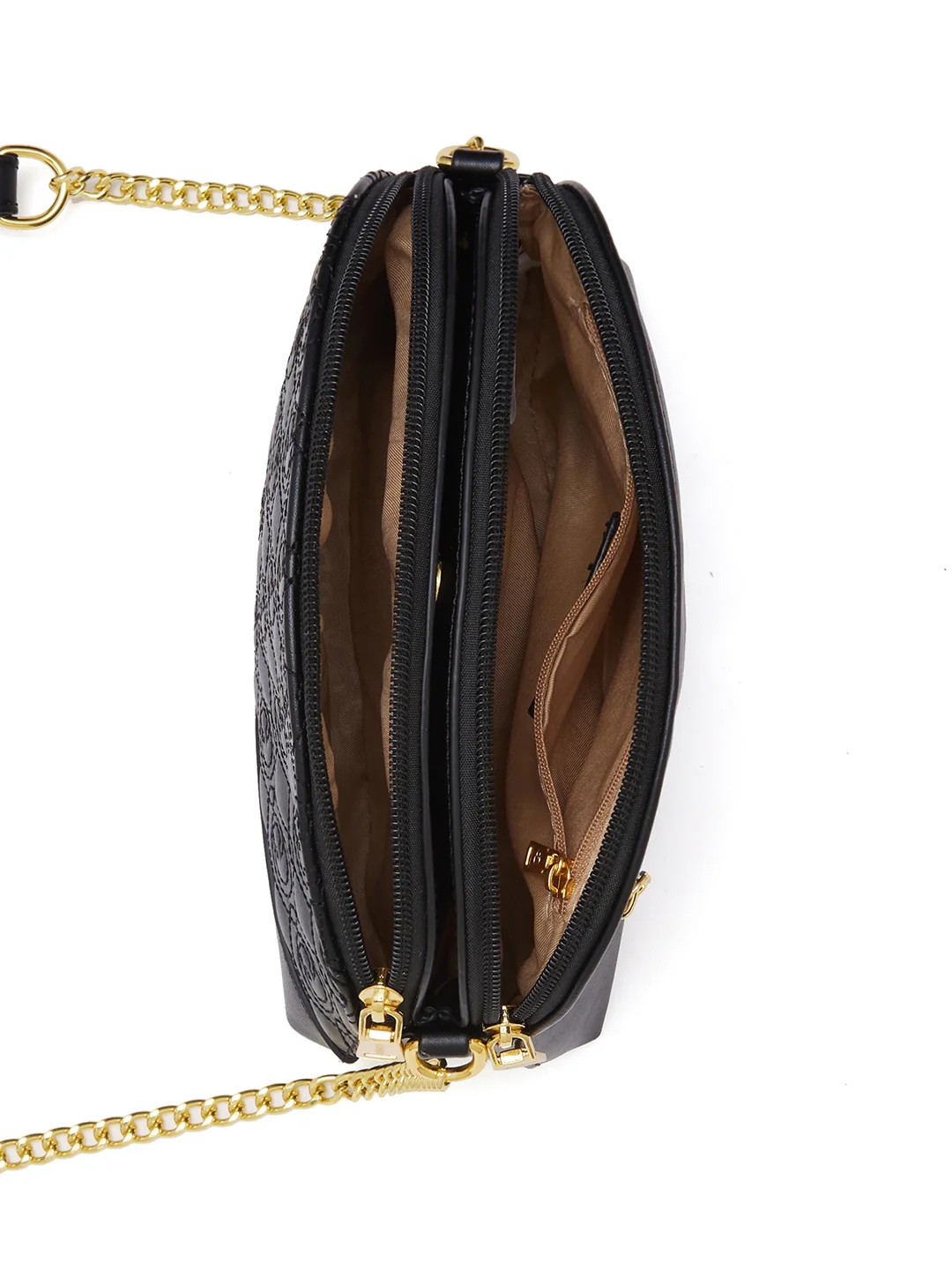 Caprese Rain Medium Black Sling Bag - Image 14