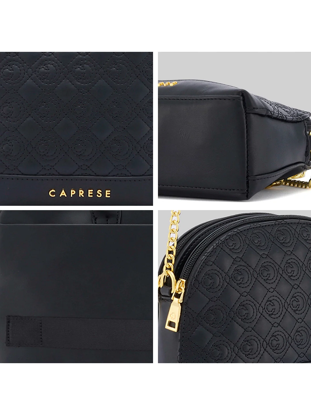 Caprese Rain Medium Black Sling Bag - Image 9