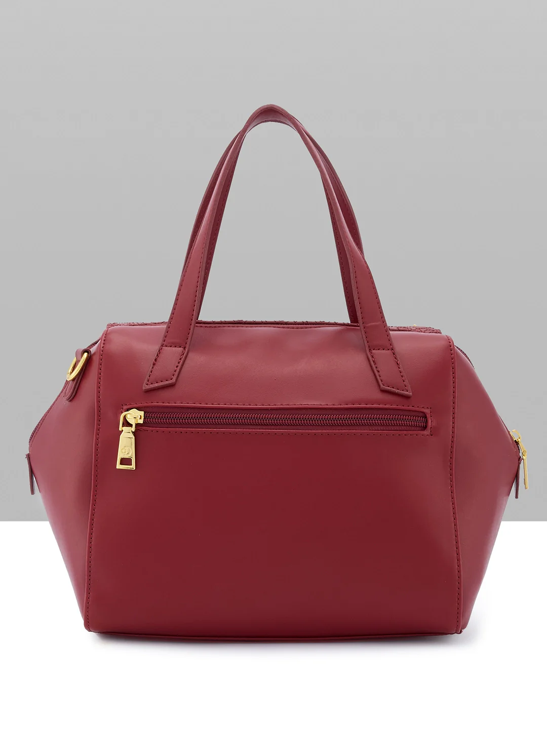 Caprese Rain Medium Cherry Lacquer Satchel Bag - Image 11