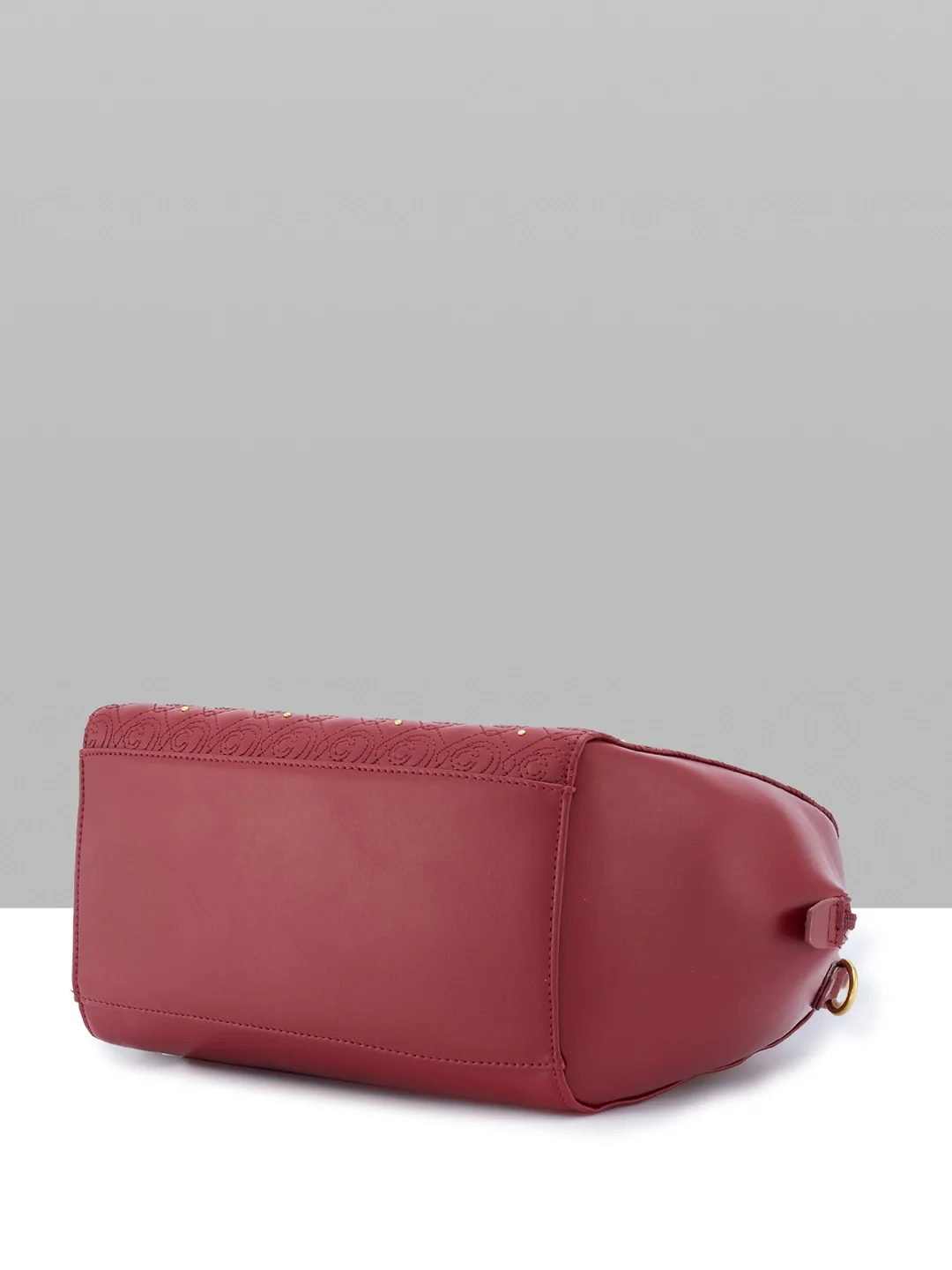 Caprese Rain Medium Cherry Lacquer Satchel Bag - Image 14
