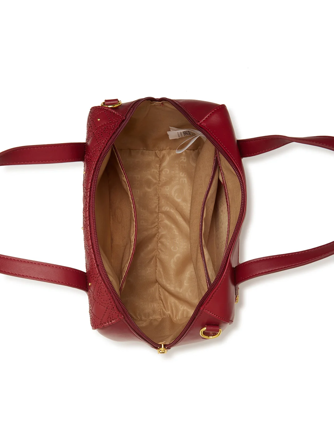 Caprese Rain Medium Cherry Lacquer Satchel Bag - Image 15