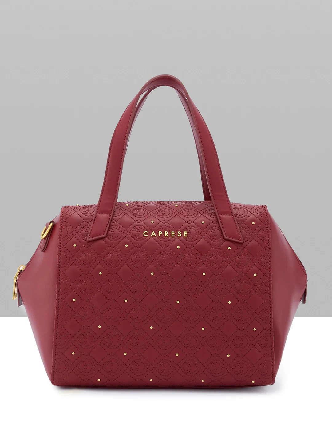 Caprese Rain Medium Cherry Lacquer Satchel Bag - Image 3