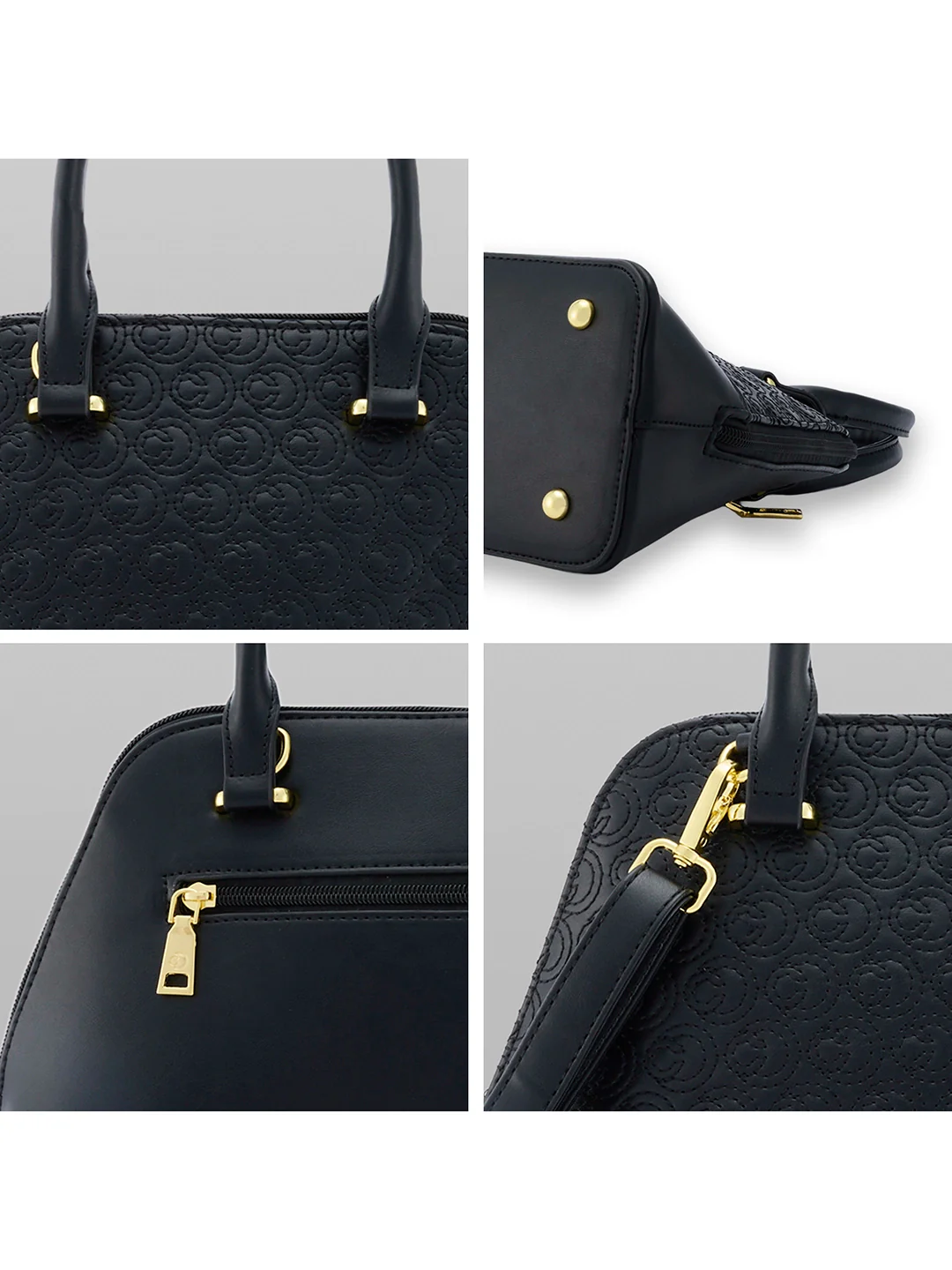 Caprese Rain Small Black Satchel Bag - Image 10
