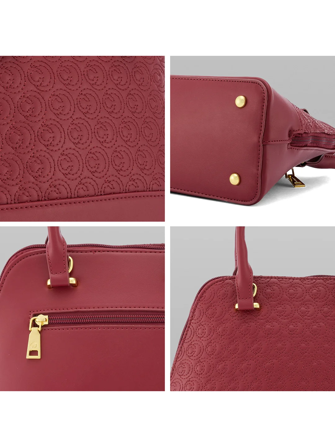 Caprese Rain Small Cherry Lacquer Satchel Bag - Image 10