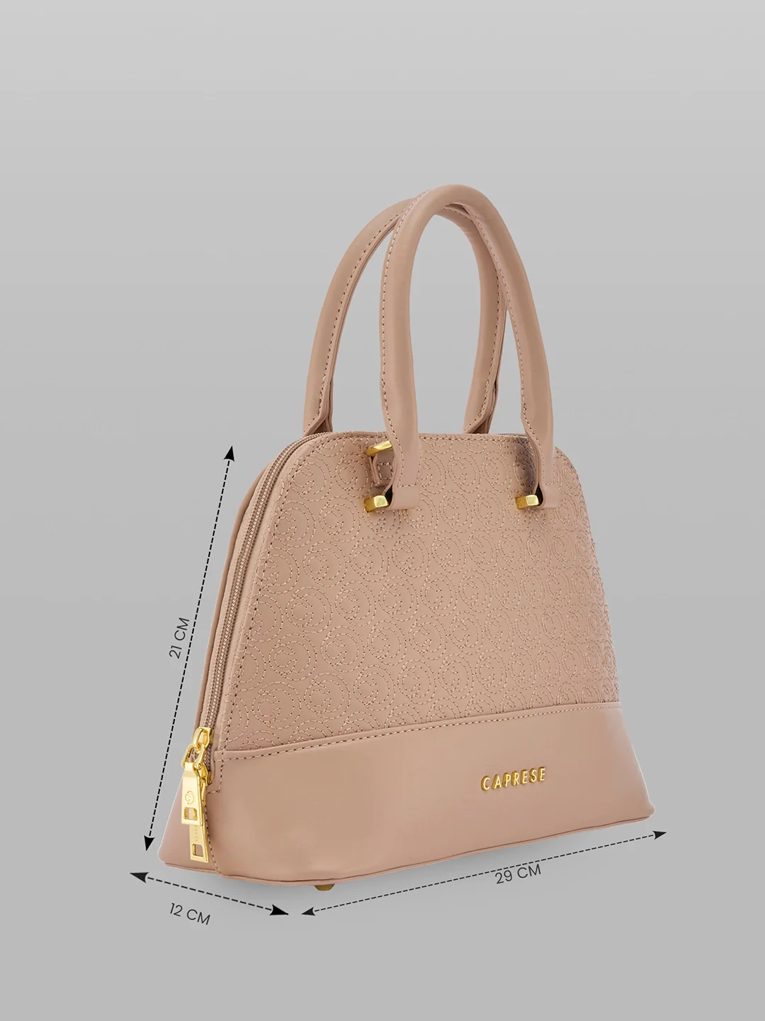 Caprese Rain Small Mocha Mousse Satchel Bag - Image 5