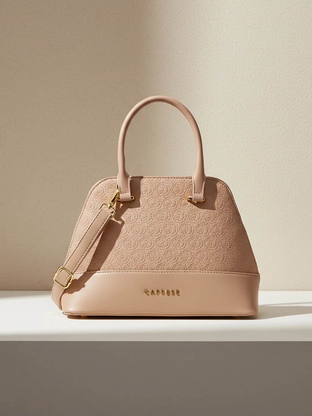 Caprese Rain Small Mocha Mousse Satchel Bag - Image 9