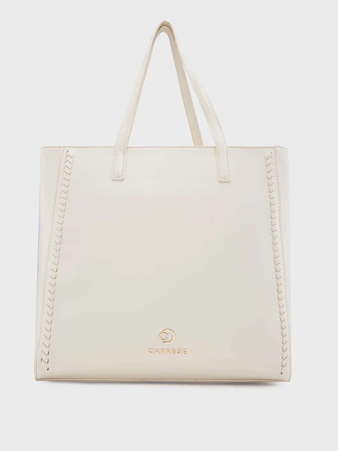Caprese Ramani Medium White Tote Bag