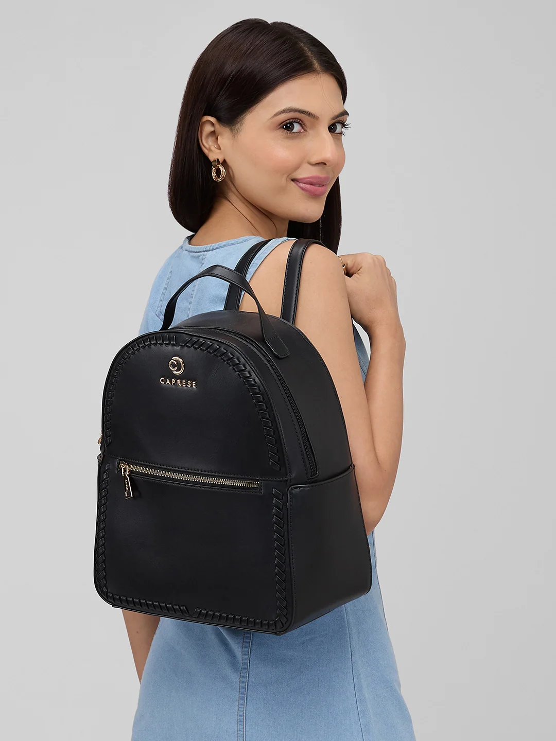 Caprese Ramani Small Black Backpack - Image 12