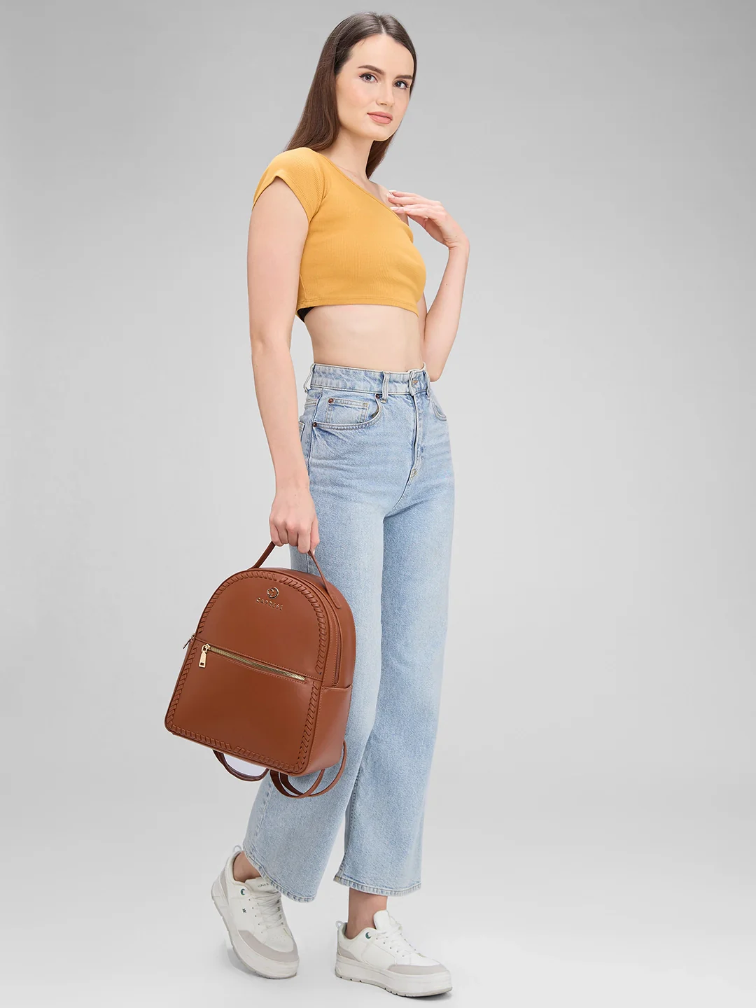 Caprese Ramani Small Brown Backpack - Image 2