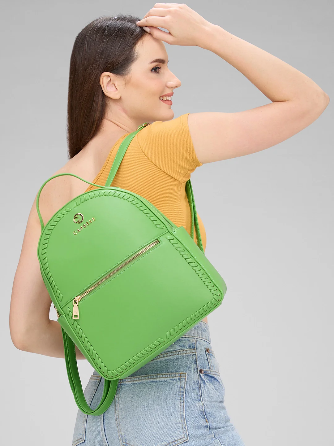 Caprese Ramani Small Green Backpack - Image 11