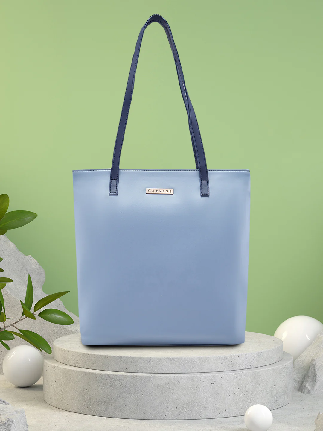 Caprese Rayn Medium Blue & Navy Tote Bag