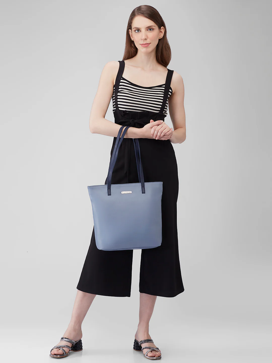 Caprese Rayn Medium Blue & Navy Tote Bag - Image 2